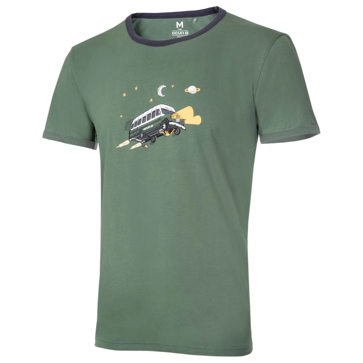 Мъжка тениска Ocun Classic T Organic Magic Bus T-shirt - Green Duck