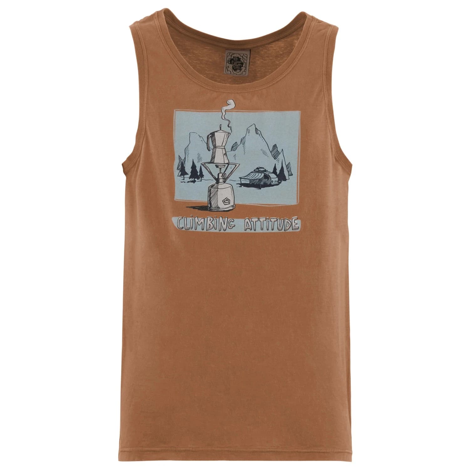 Мъжки потник с широка презрамка E9 1Caffe Tank top - Cocoa