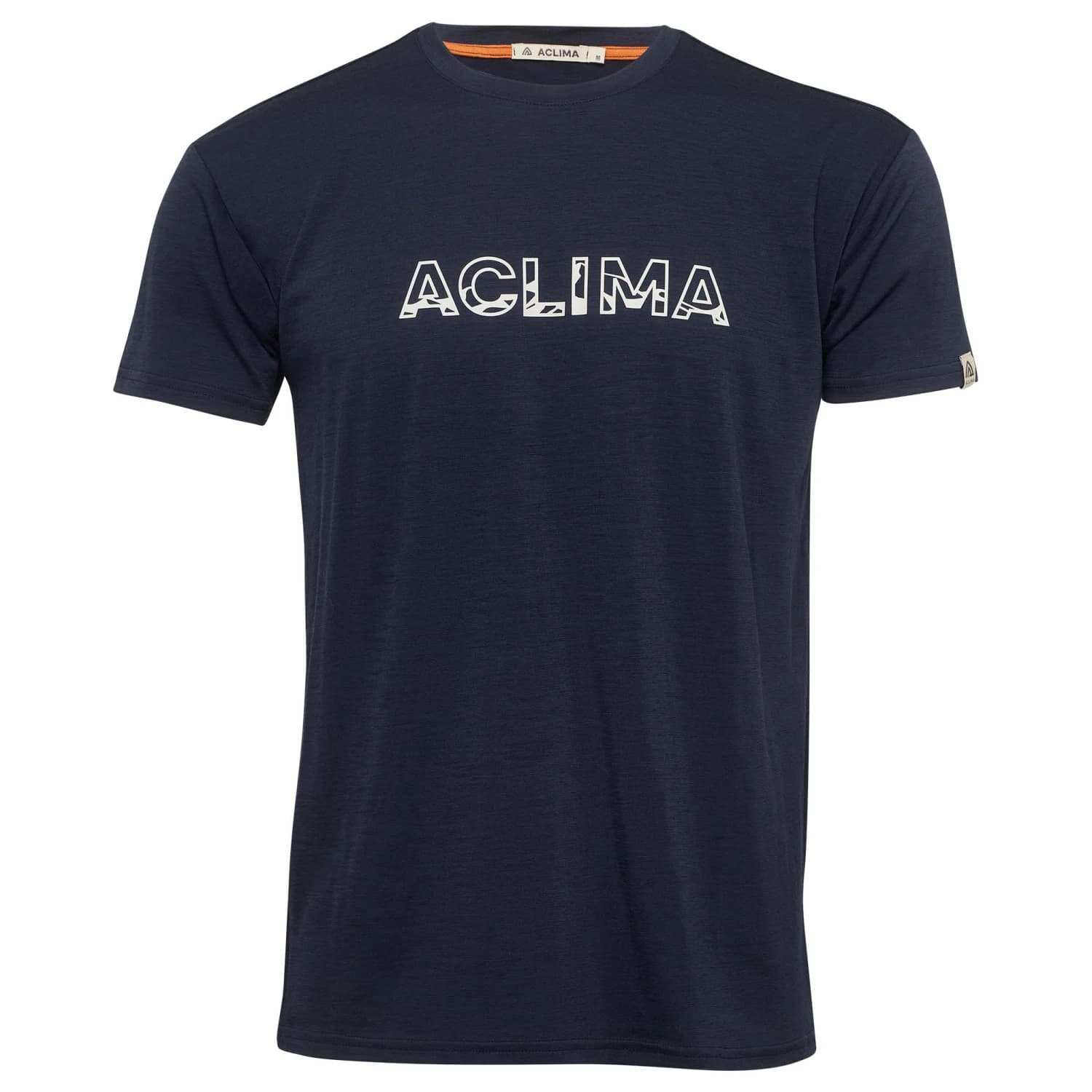 Мъжка мериносова блуза Aclima Lightwool Tee Logo Merino shirt - Navy Blazer