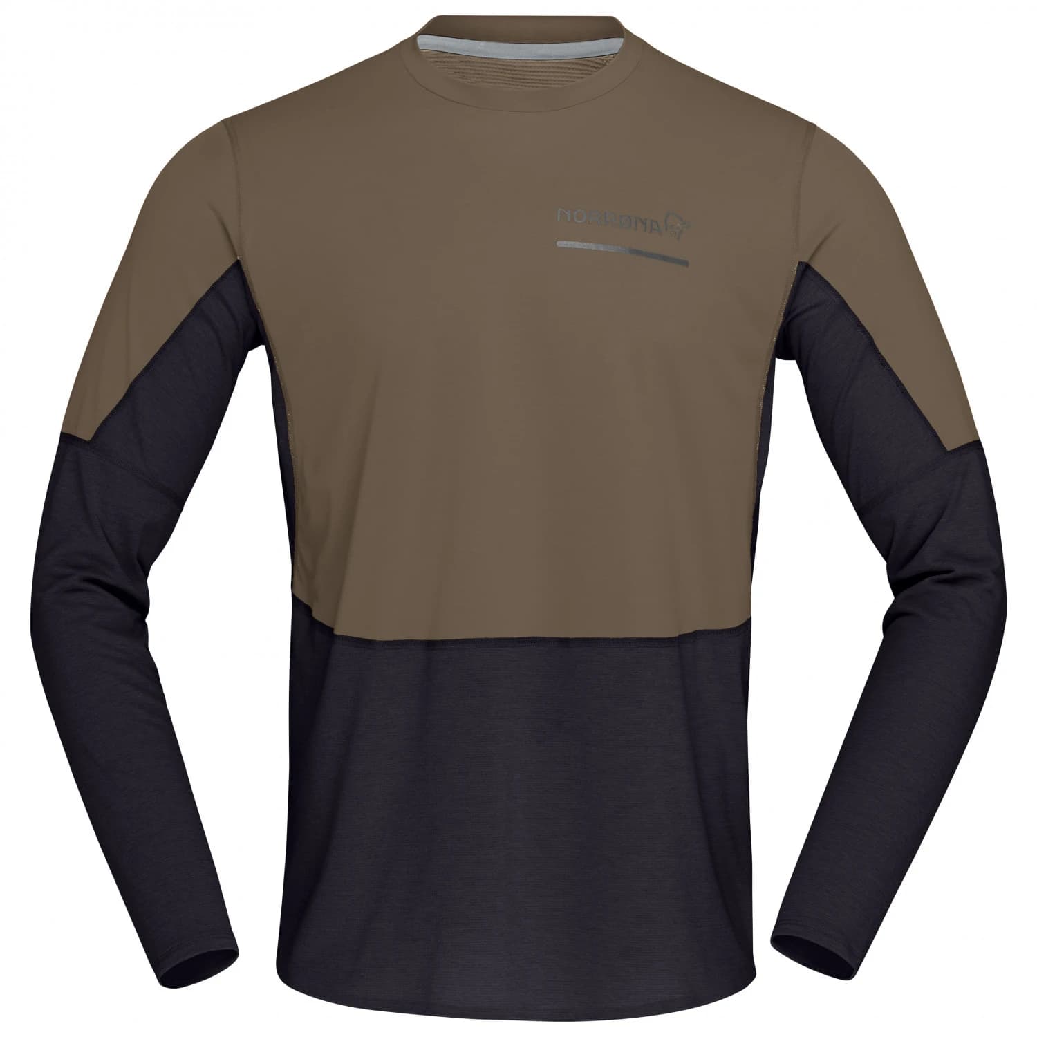 Мъжка тениска Norrøna Senja Equaliser Lightweight Long Sleeve Running shirt - Olive Night