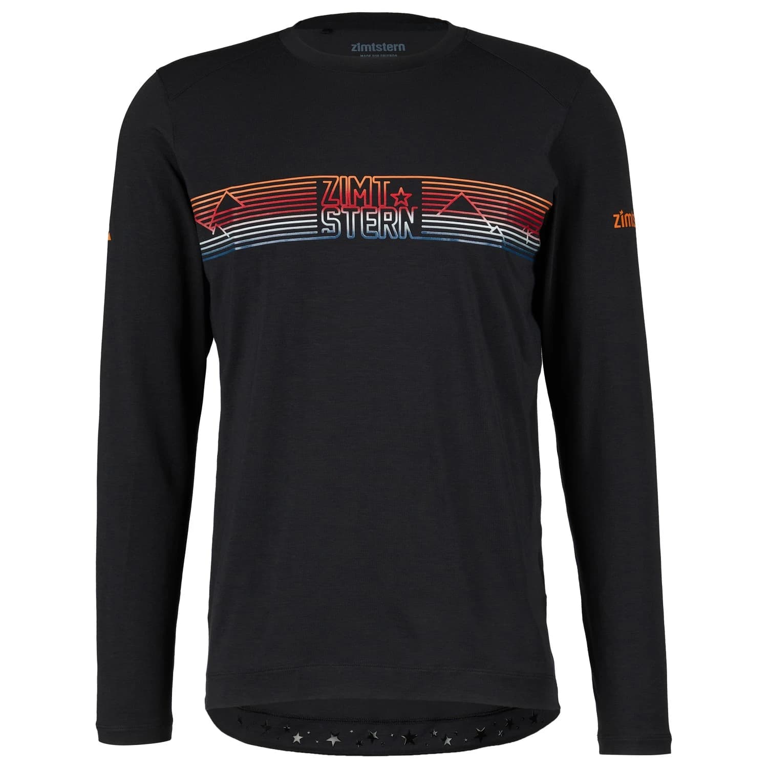 Мъжка фланелка с дълъг ръкав за колоездене Zimtstern Trailflowz Shirt L/S Longsleeve - Pirate Black