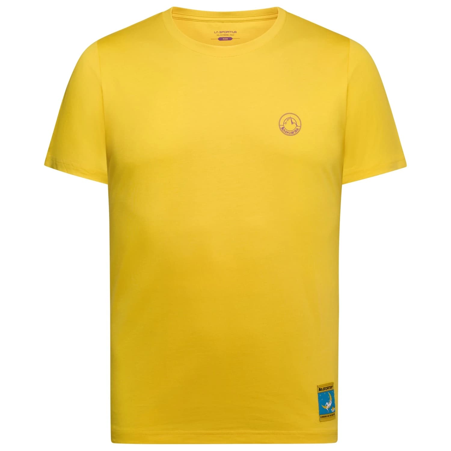 Мъжка тениска La sportiva Climbing On The Moon T-shirt - Giallo / Viola