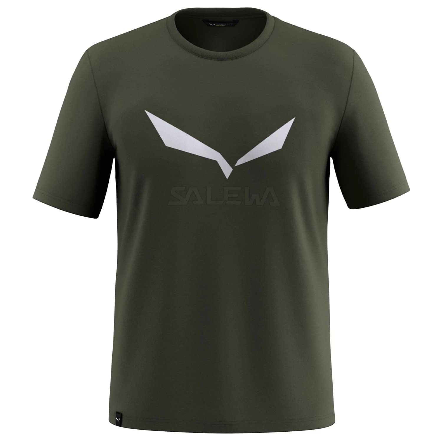 Мъжка спортна тениска Salewa Solidlogo Dry T-Shirt Sport shirt - Dark Olive