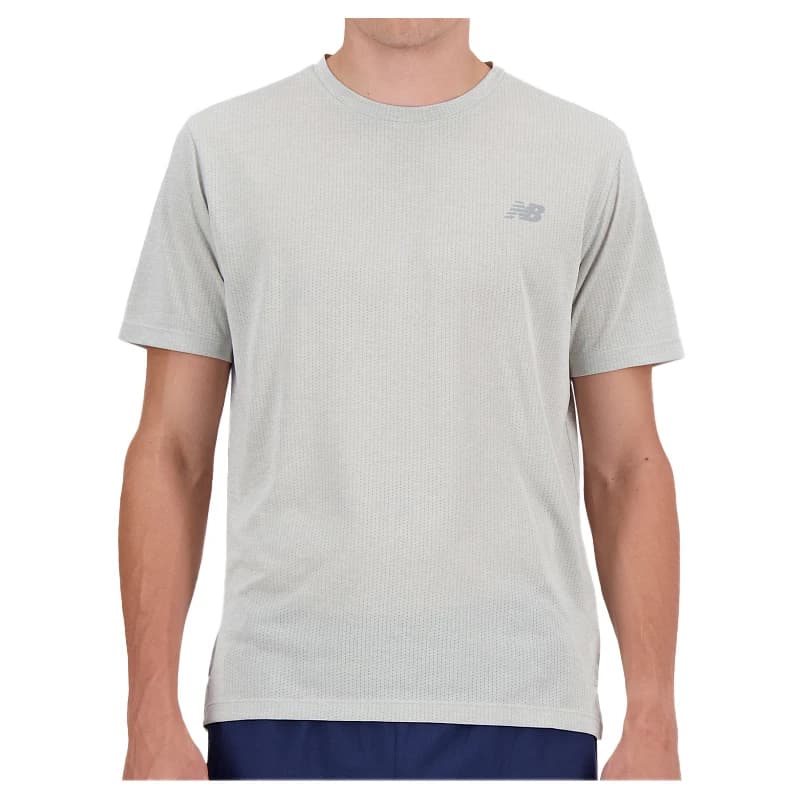 Мъжка тениска New Balance Athletics Run S/S Running shirt - Athletic Grey
