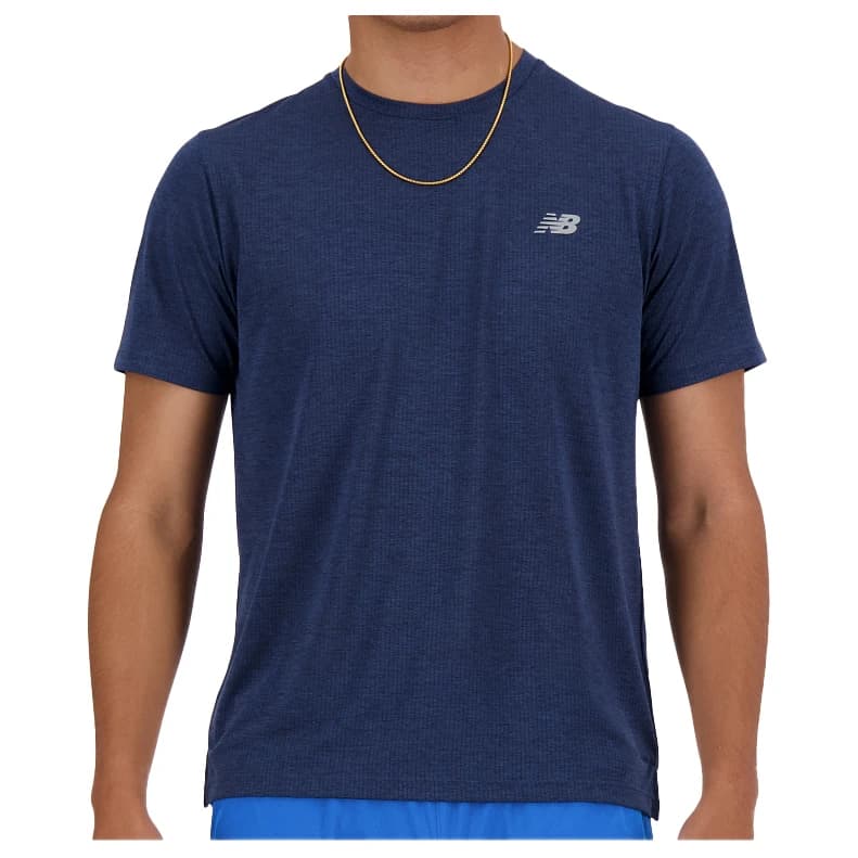 Мъжка тениска New Balance Athletics Run S/S Running shirt - Navy Heather