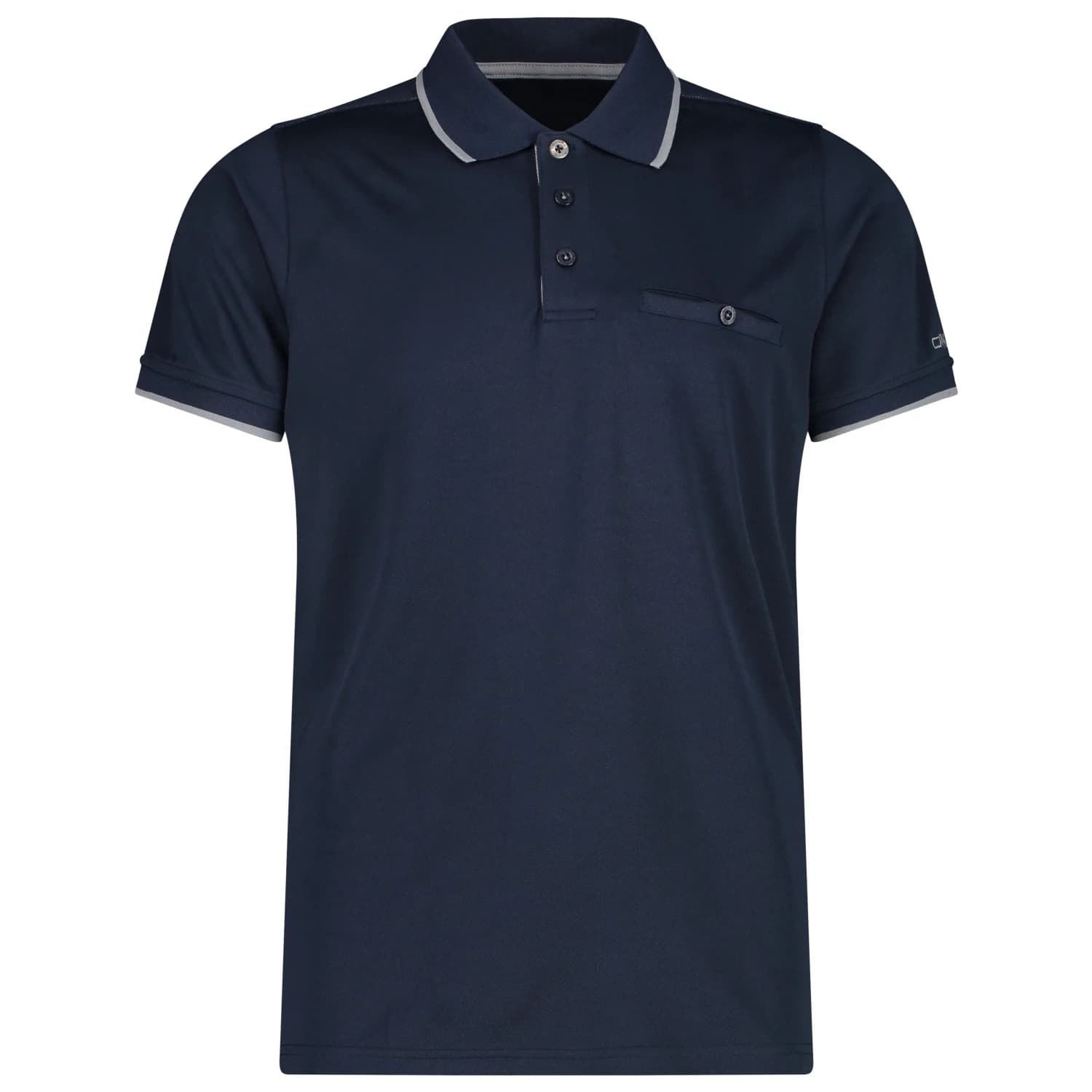 Мъжка поло тениска CMP Polo Polyester Polo shirt - Black Blue / Cemento