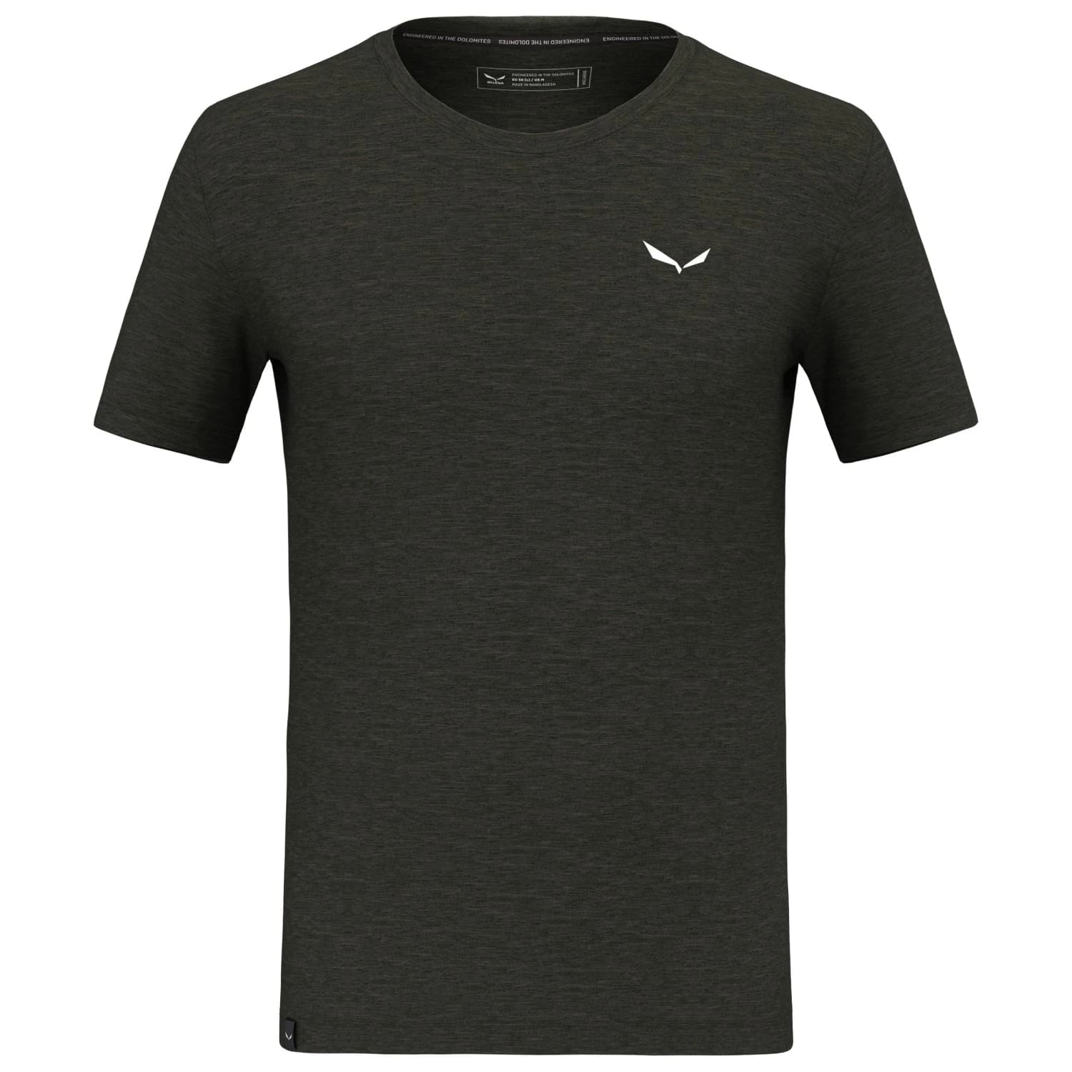 Мъжка мериносова блуза Salewa Eagle Minilogo Alpine Merino T-Shirt Merino shirt - Dark Olive