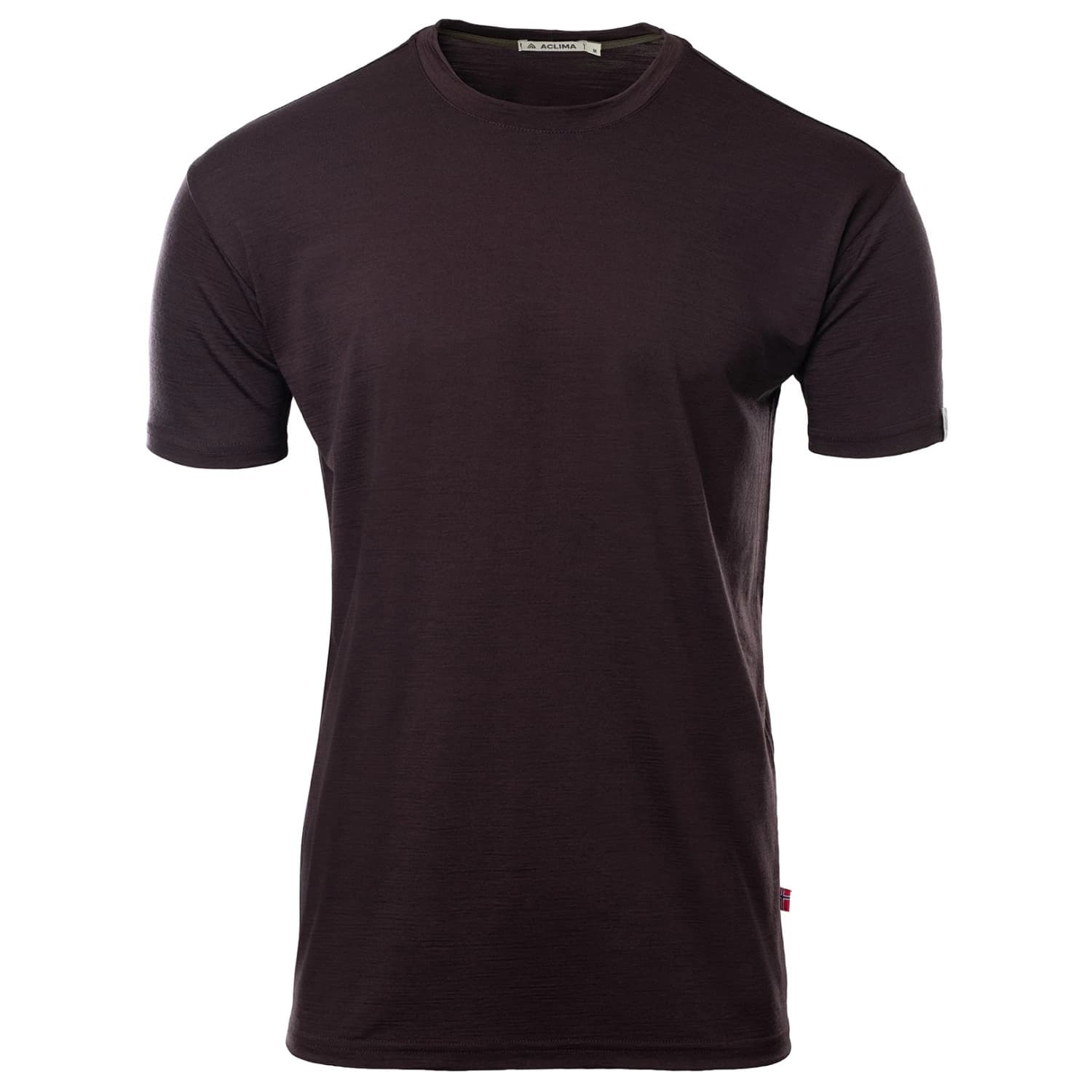 Мъжка мериносова блуза Aclima Lightwool 180 Classic Tee Merino shirt - Chocolate Plum