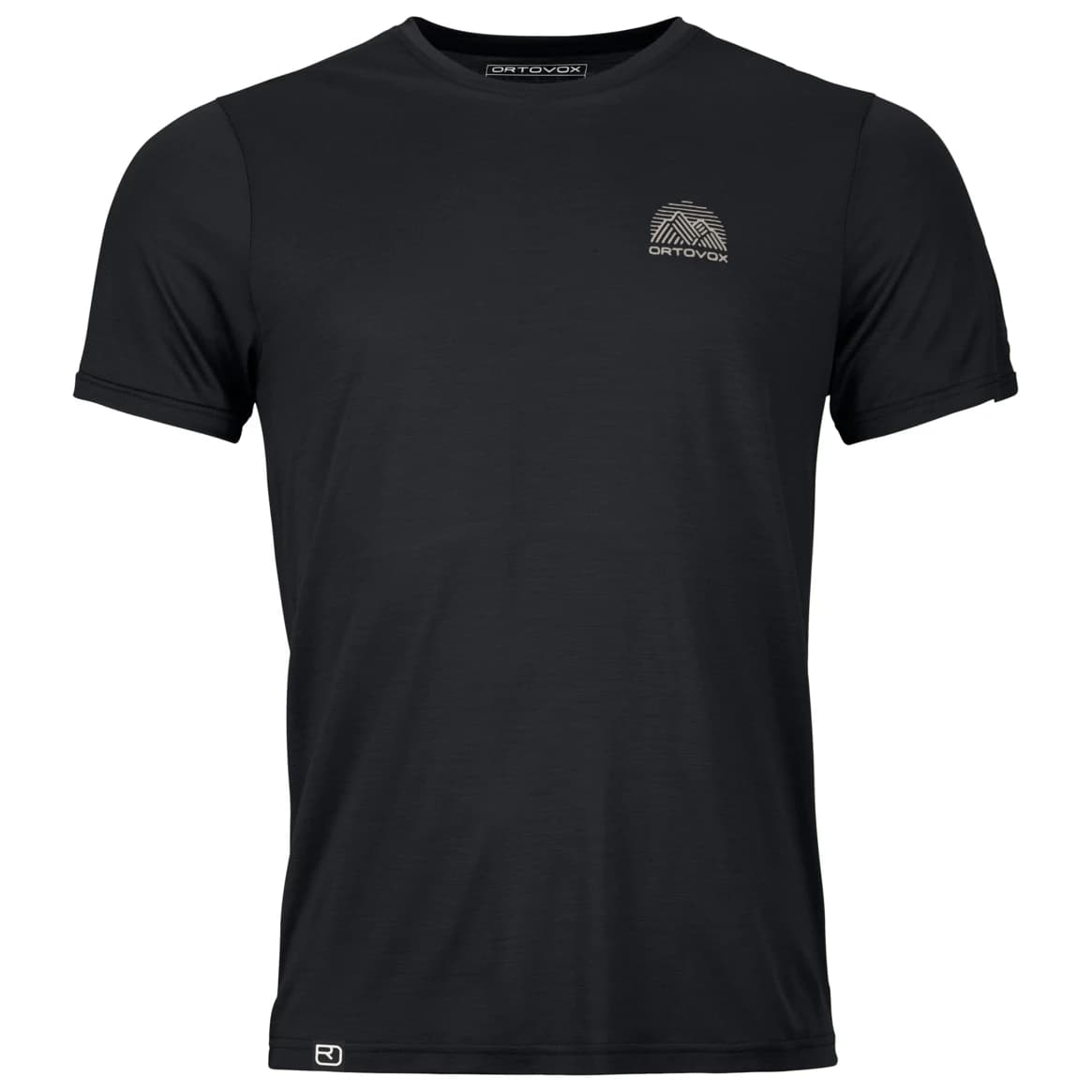 Мъжка мериносова блуза Ortovox 120 Cool Tec Mountain Stripe T-Shirt Merino shirt - Black Raven II