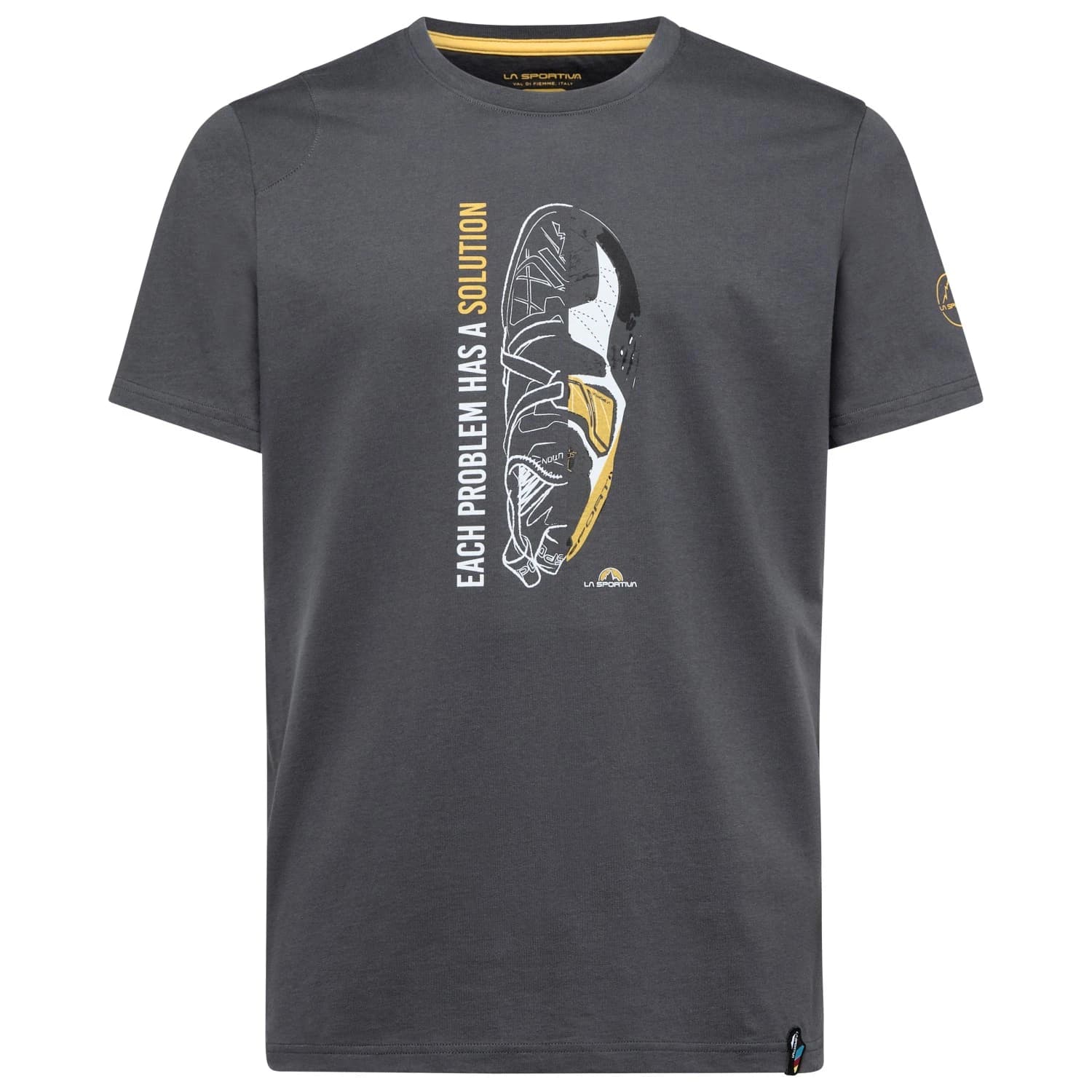 Мъжка тениска La sportiva Solution T-shirt - Carbon / Yellow