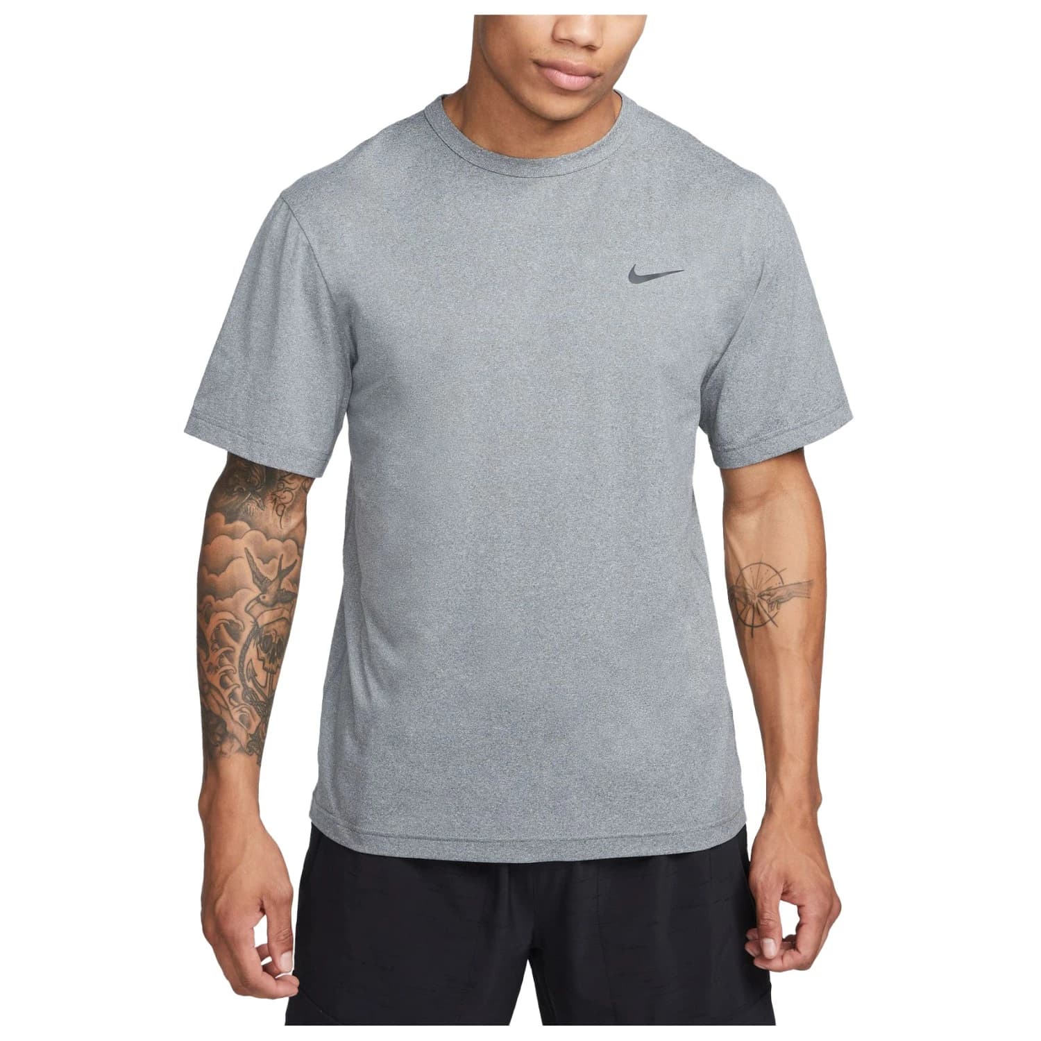 Мъжка спортна тениска Nike Hyverse Dri-FIT UV S/S Sport shirt - Smoke Grey / Heather / Black