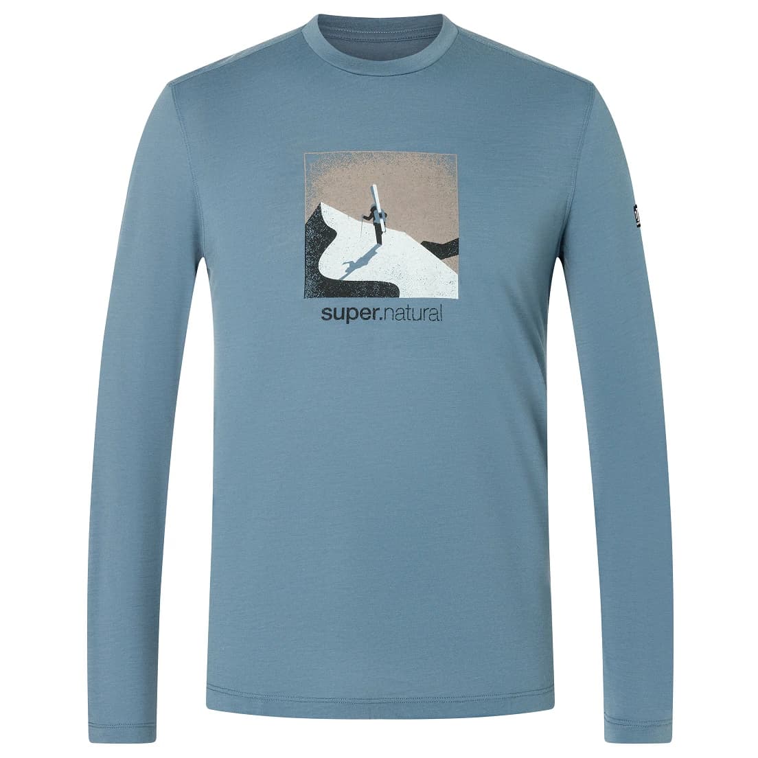Мъжка блуза с дълъг ръкав Super.natural Almost Done L/S Longsleeve - Flint Stone / Various