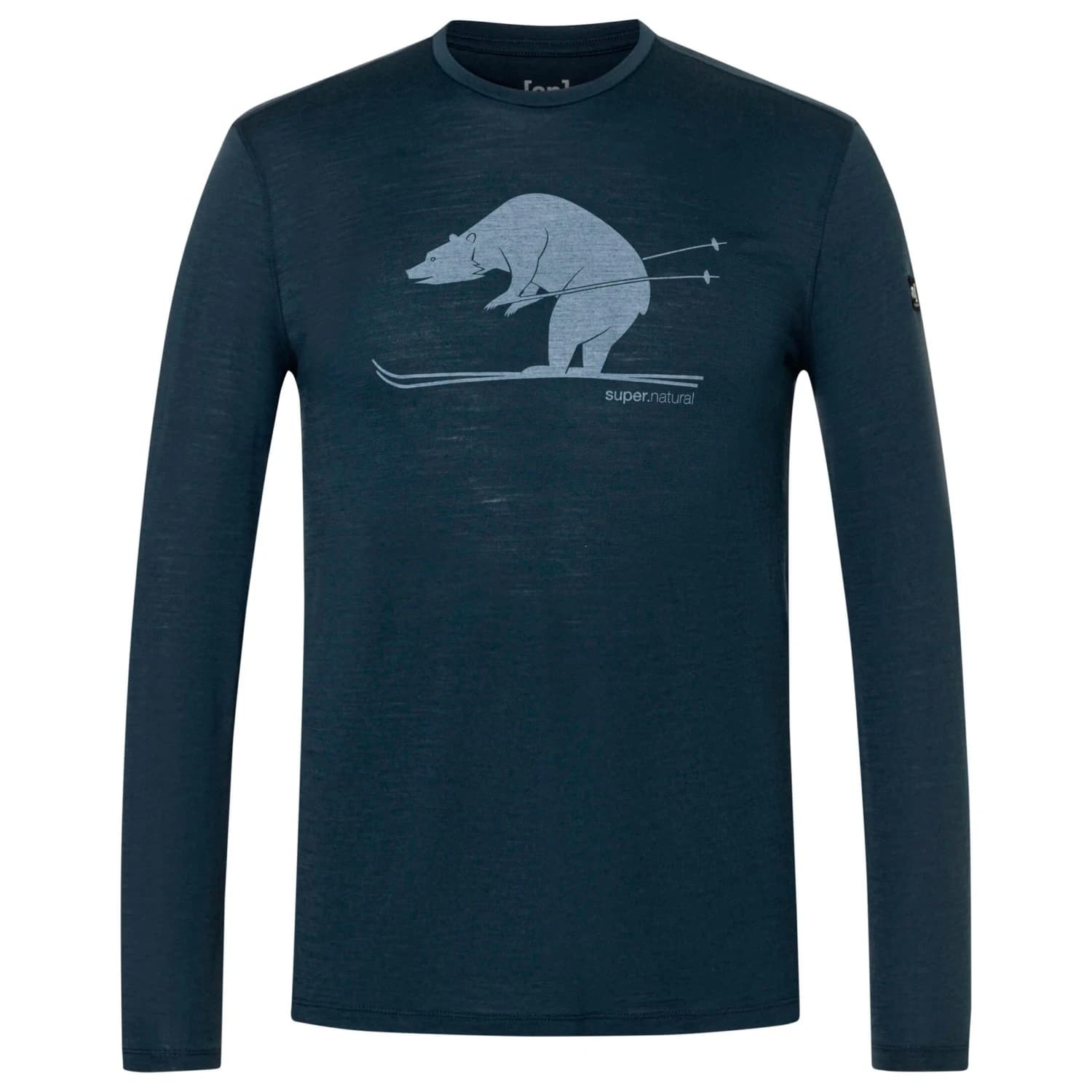 Блуза с дълъг ръкав Super.natural Ski Karl L/S Longsleeve - Blueberry / Foggy Blue