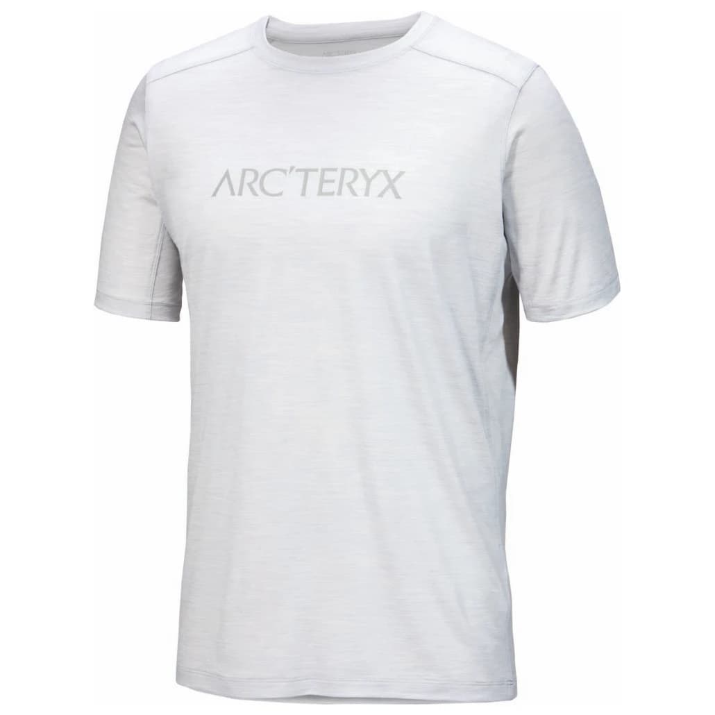 Мъжка мериносова блуза Arc'teryx Ionia Merino Wool Arc'Word Logo S/S Merino shirt - Solitude Heather / Void