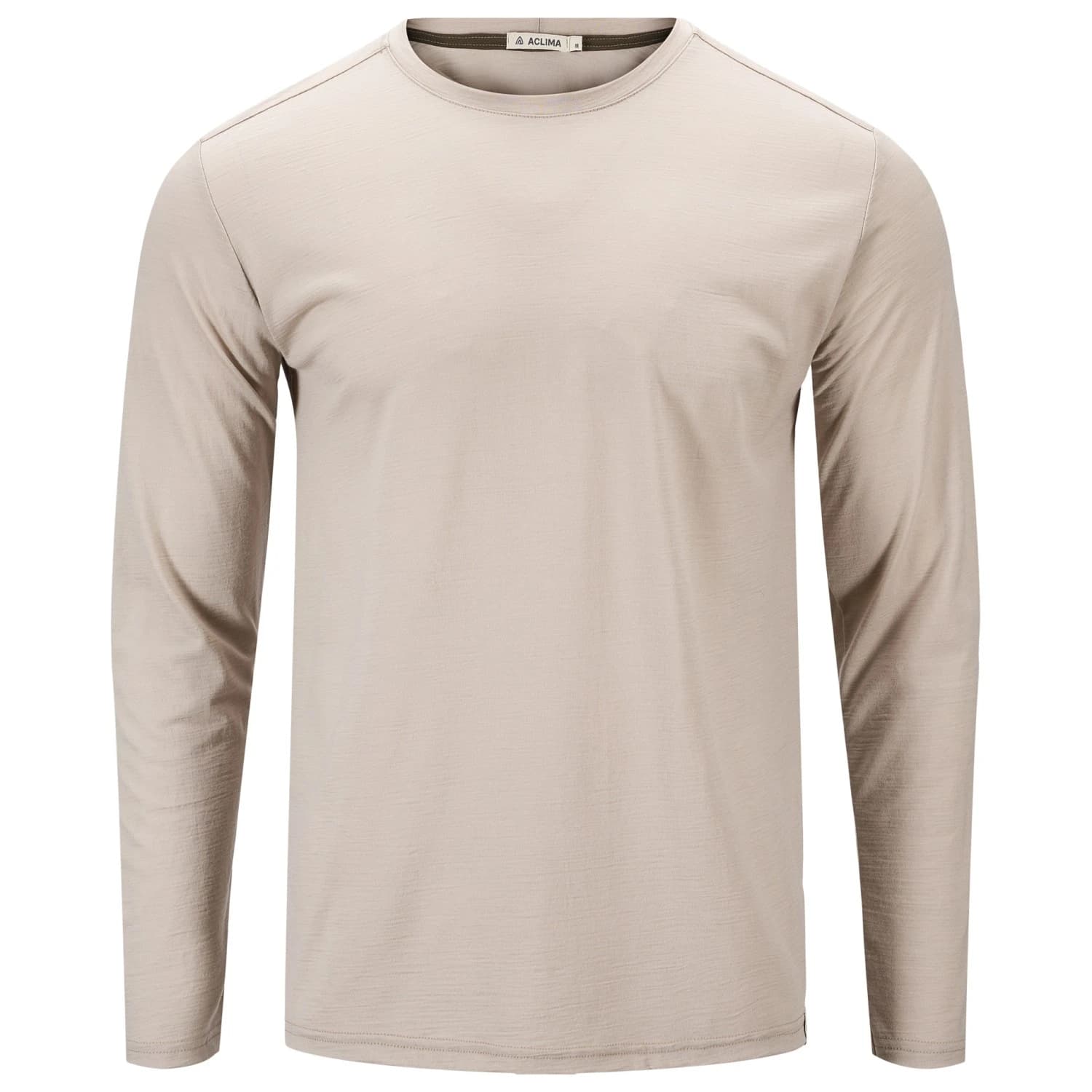 Мъжко мериносово термобельо Aclima Lightwool 180 Crewneck Merino shirt - Simply Taupe