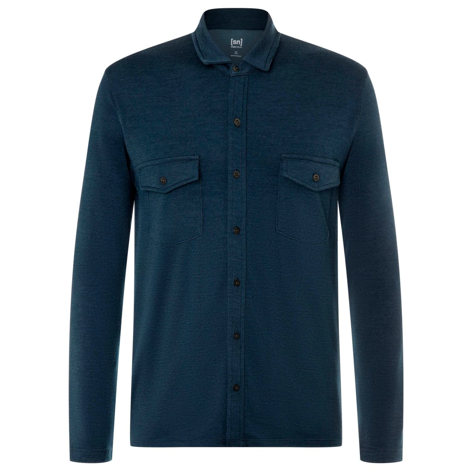 Мъжка риза с копчета super.natural Adventure Shirt Merino shirt - Blueberry