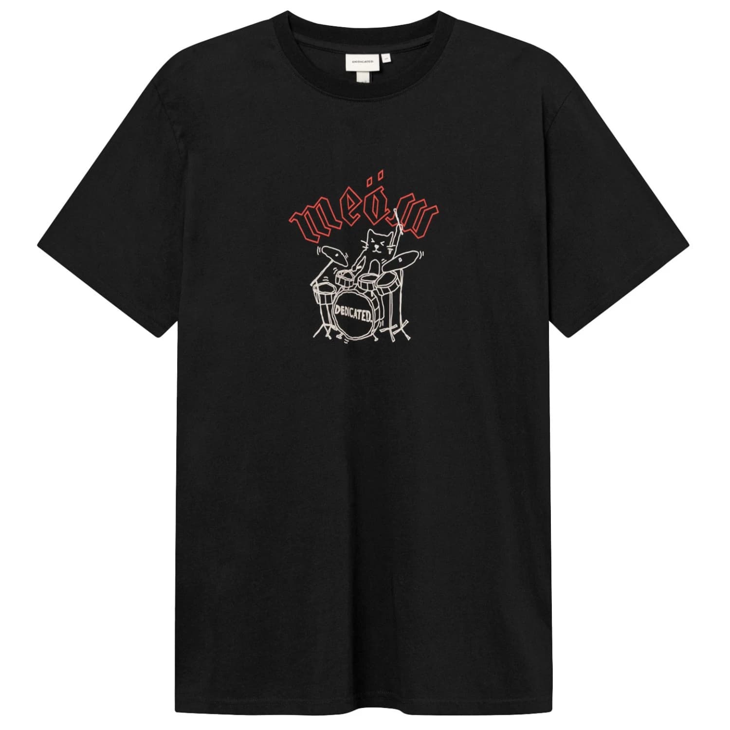 Мъжка тениска DEDICATED T-Shirt Stockholm Meow T-shirt - Black