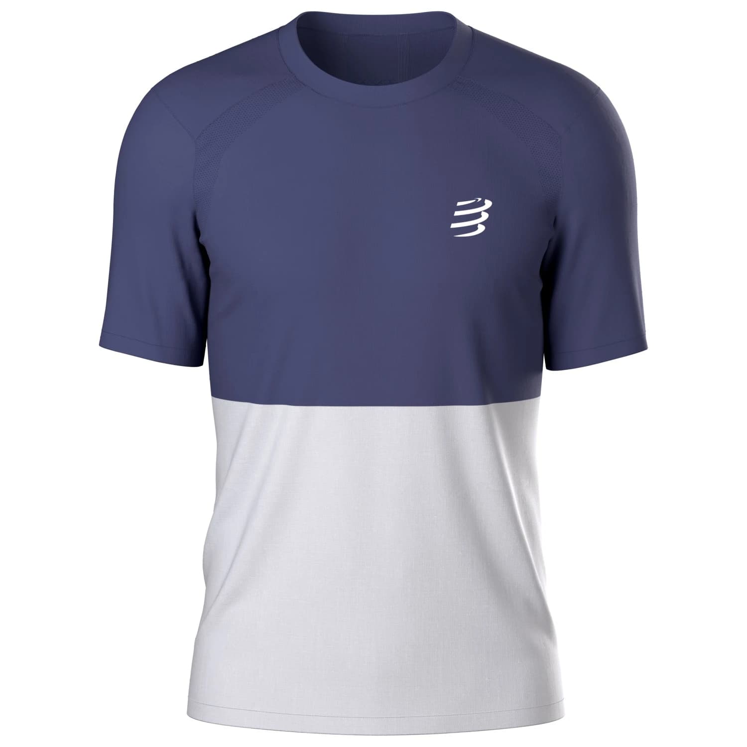 Мъжка тениска Compressport Performance S/S T-Shirt Running shirt - Peacoat / Vaporous Grey / White