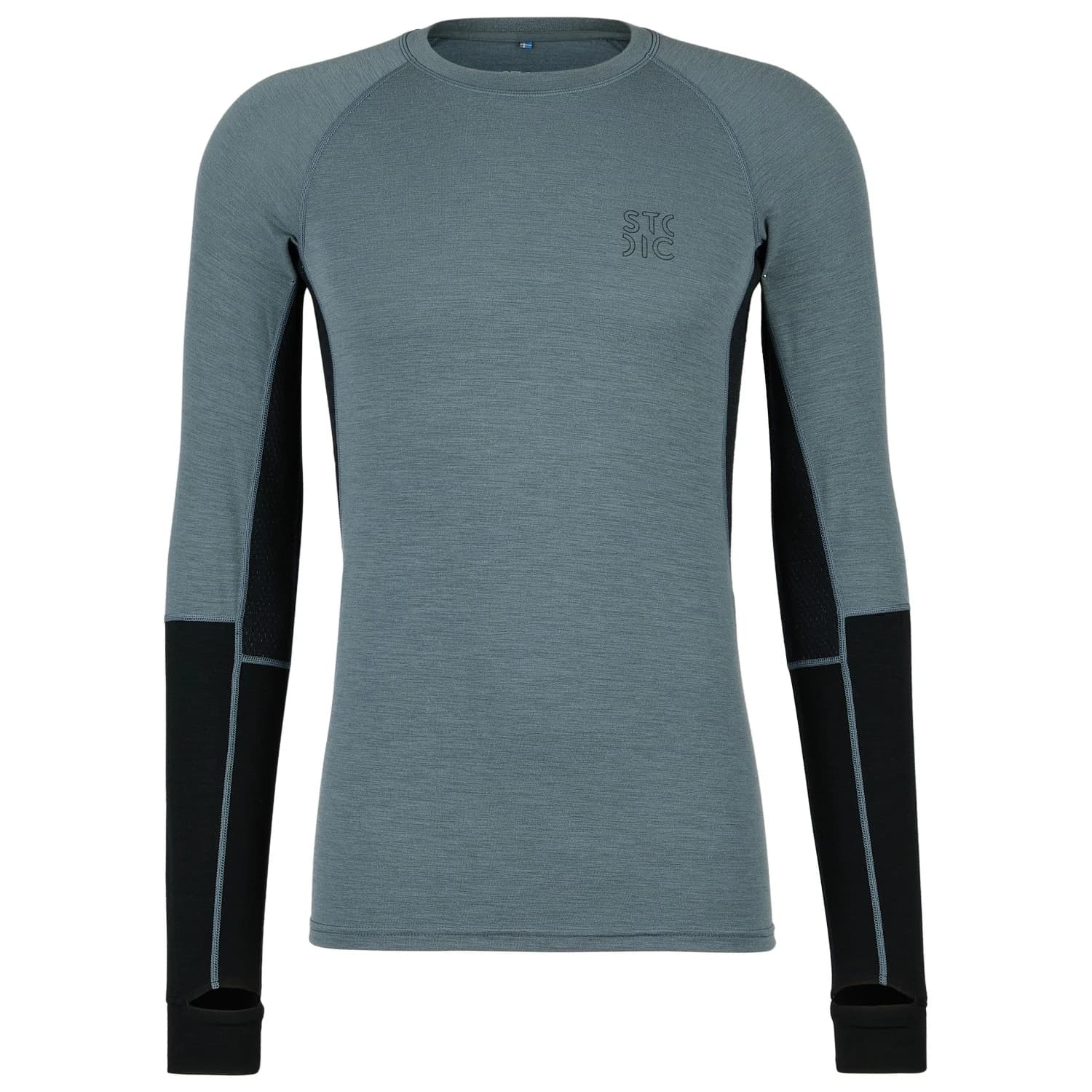 Мъжка мериносова блуза Stoic MerinoMesh150 SadjemSt. L/S Merino shirt - Ink Grey / Black