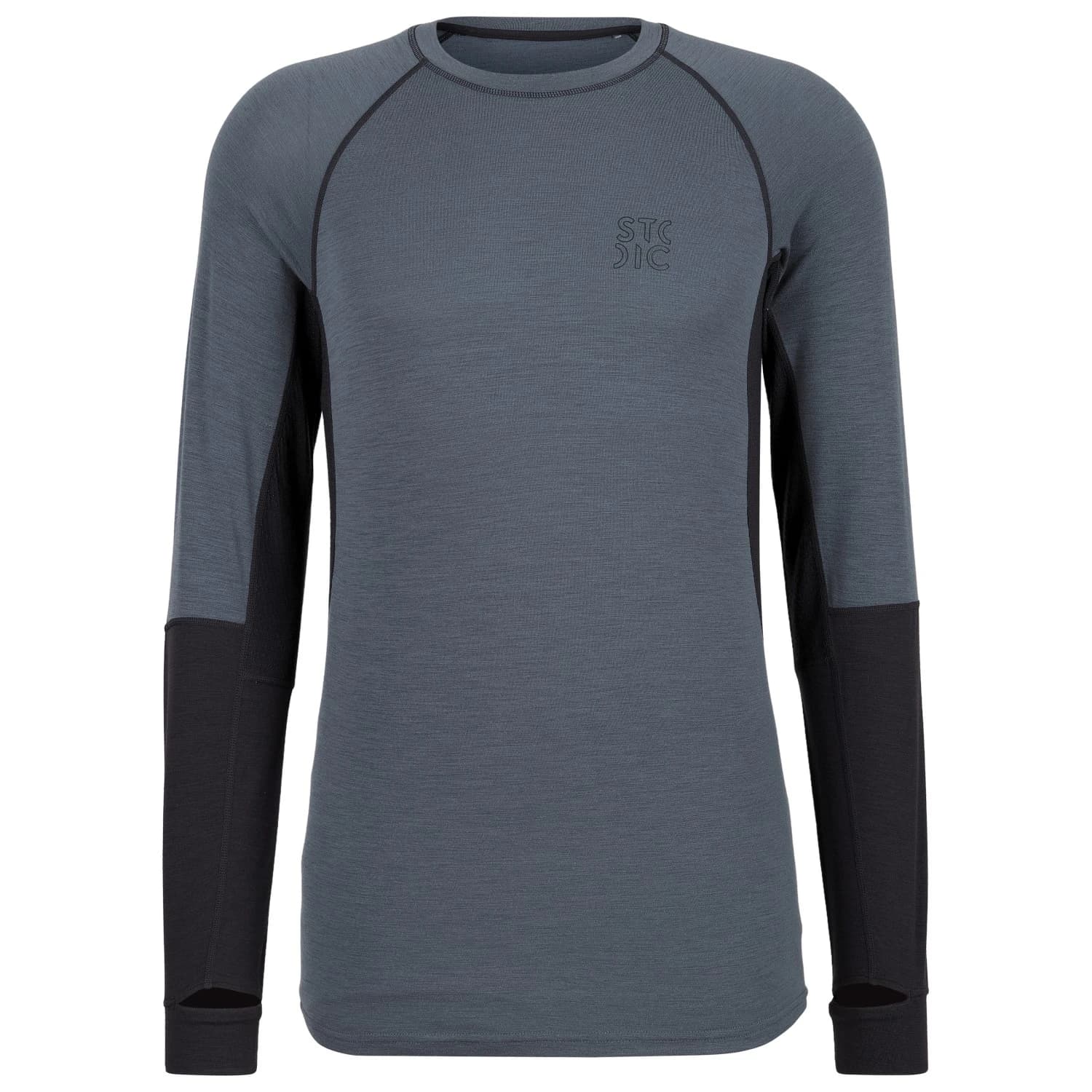 Мъжка мериносова блуза Stoic MerinoMesh150 SadjemSt. L/S Merino shirt - Ink Grey / Black II