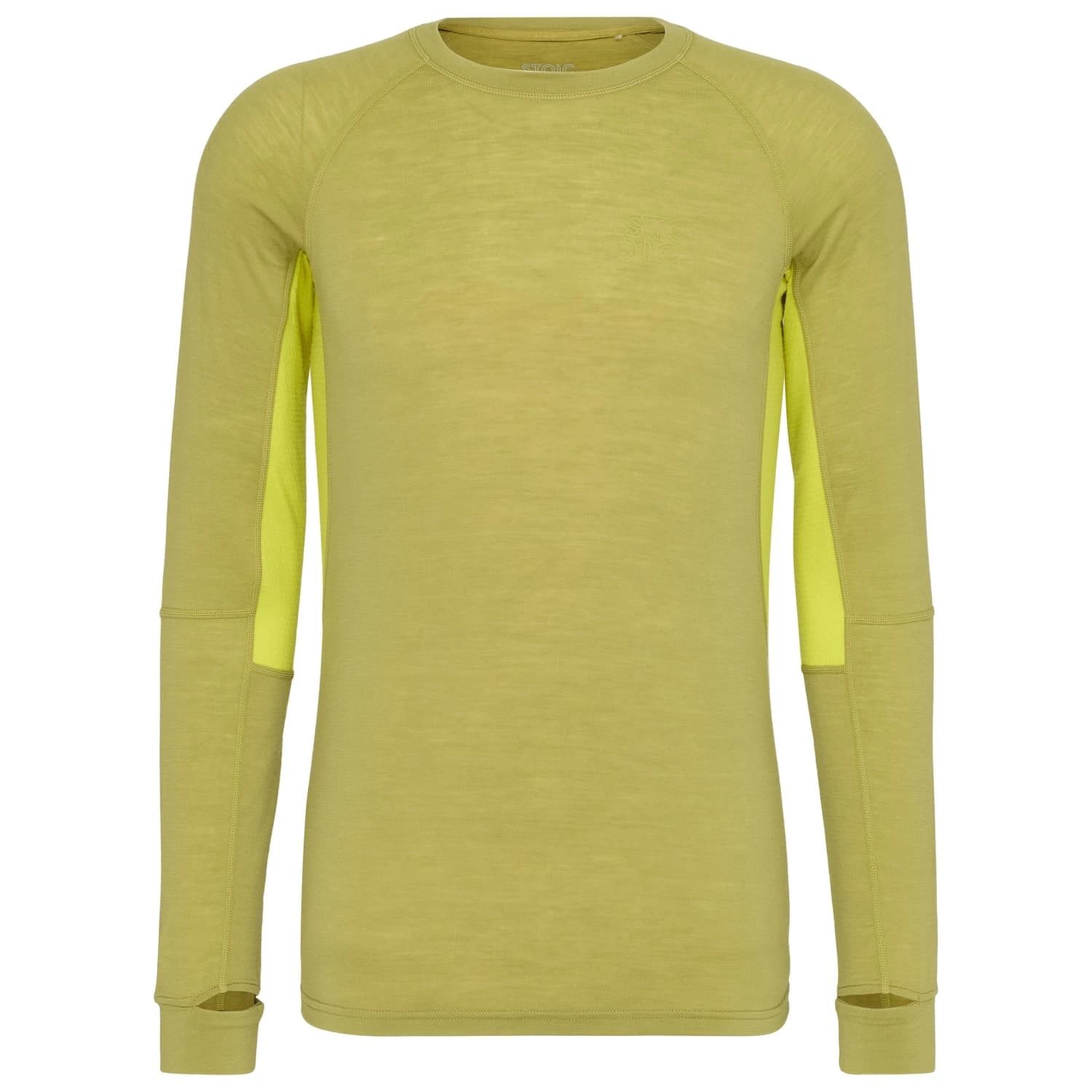 Мериносова блуза Stoic MerinoMesh150 SadjemSt. L/S Merino shirt - Avocado Green/Lemon Green