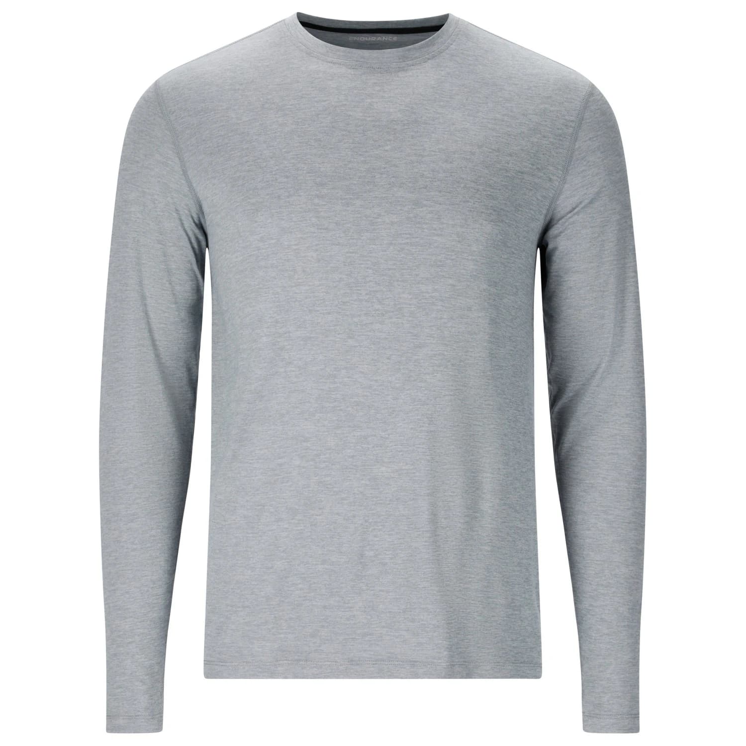 Мъжка спортна тениска Endurance Abdon Melange L/S Tee Sport shirt - Flint Stone