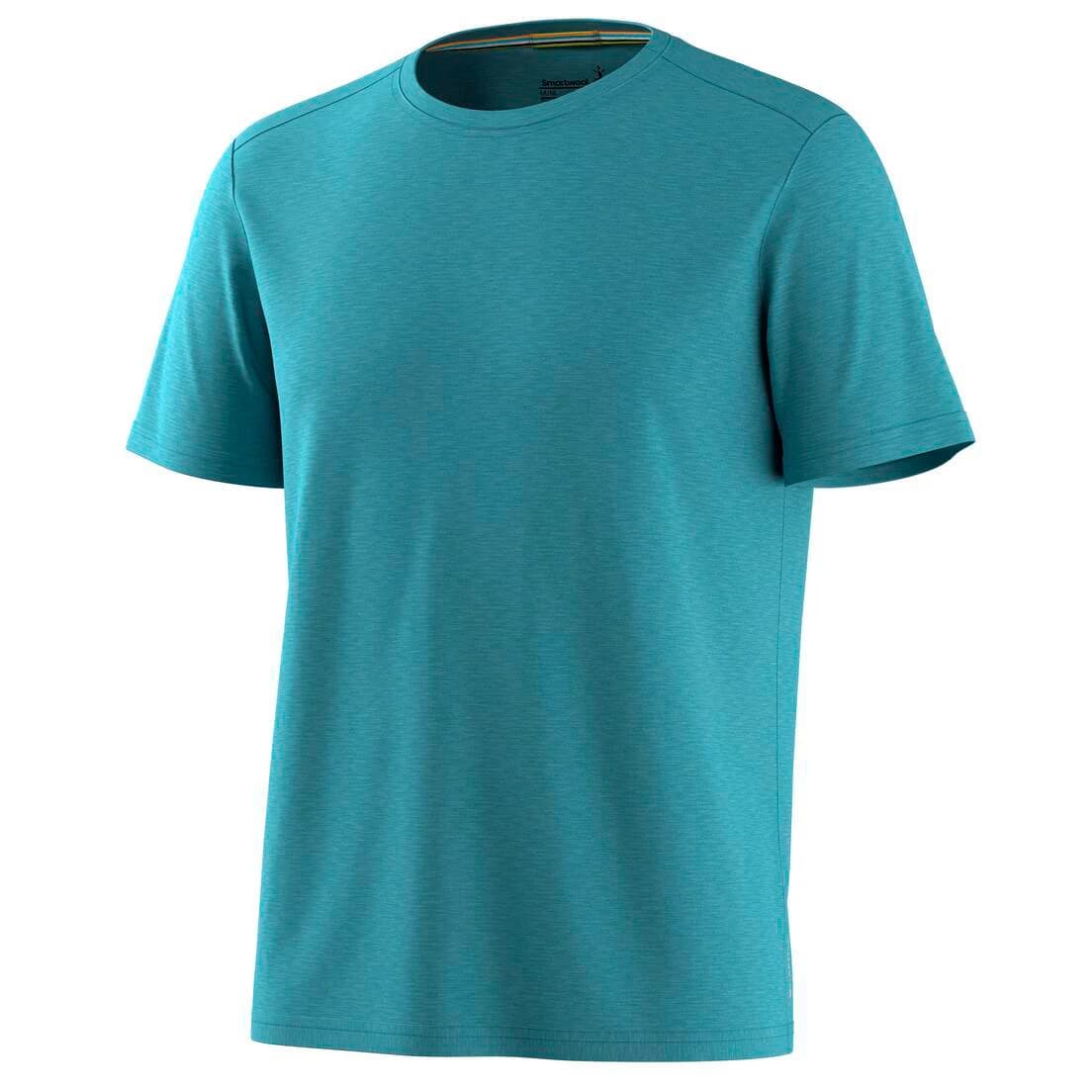 Мъжка мериносова блуза Smartwool Active S/S Merino shirt - Mineral Blue Heather
