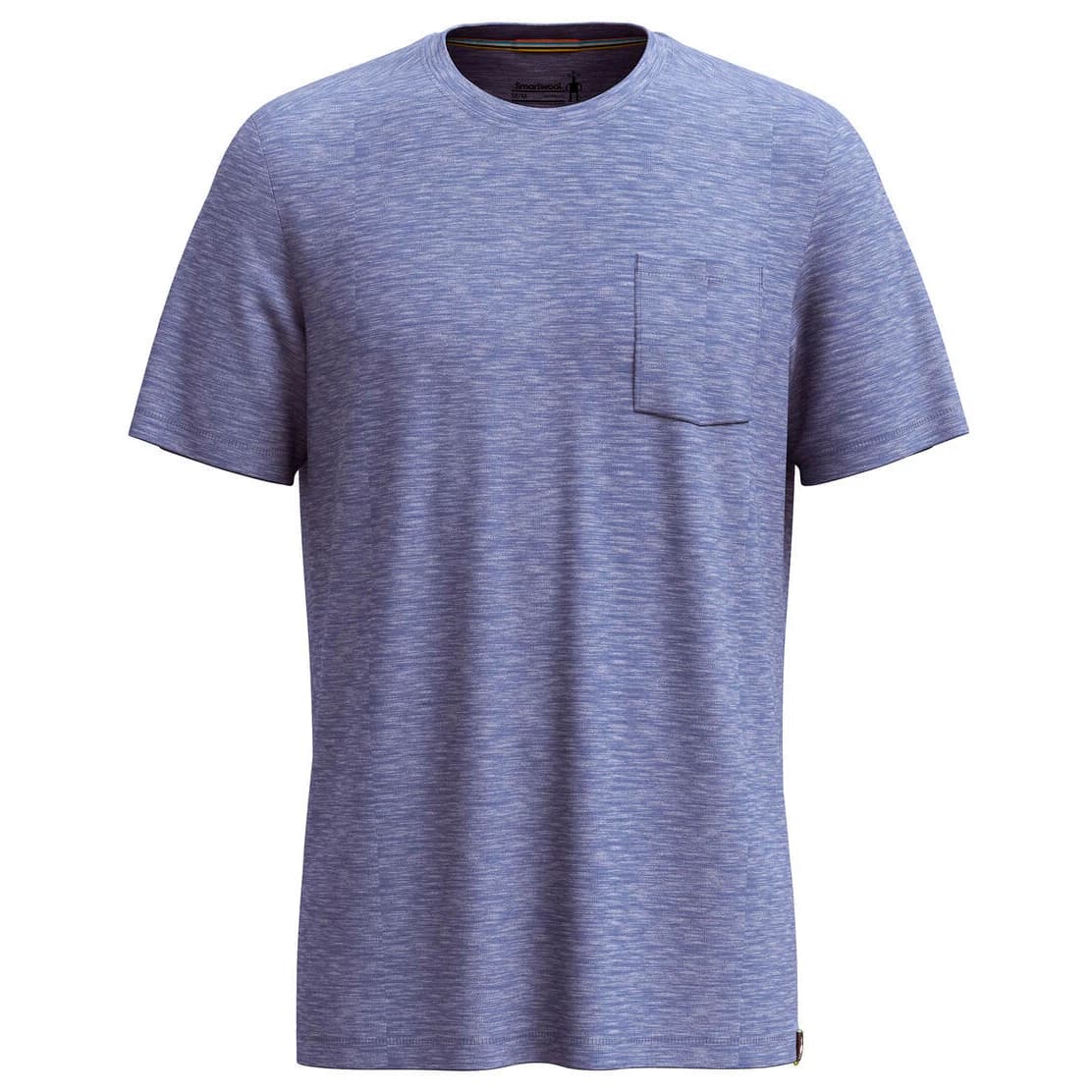 Мъжка мериносова блуза Smartwool Merino Hemp Blend S/S Pocket Tee Merino shirt - Nightfall Blue Heather