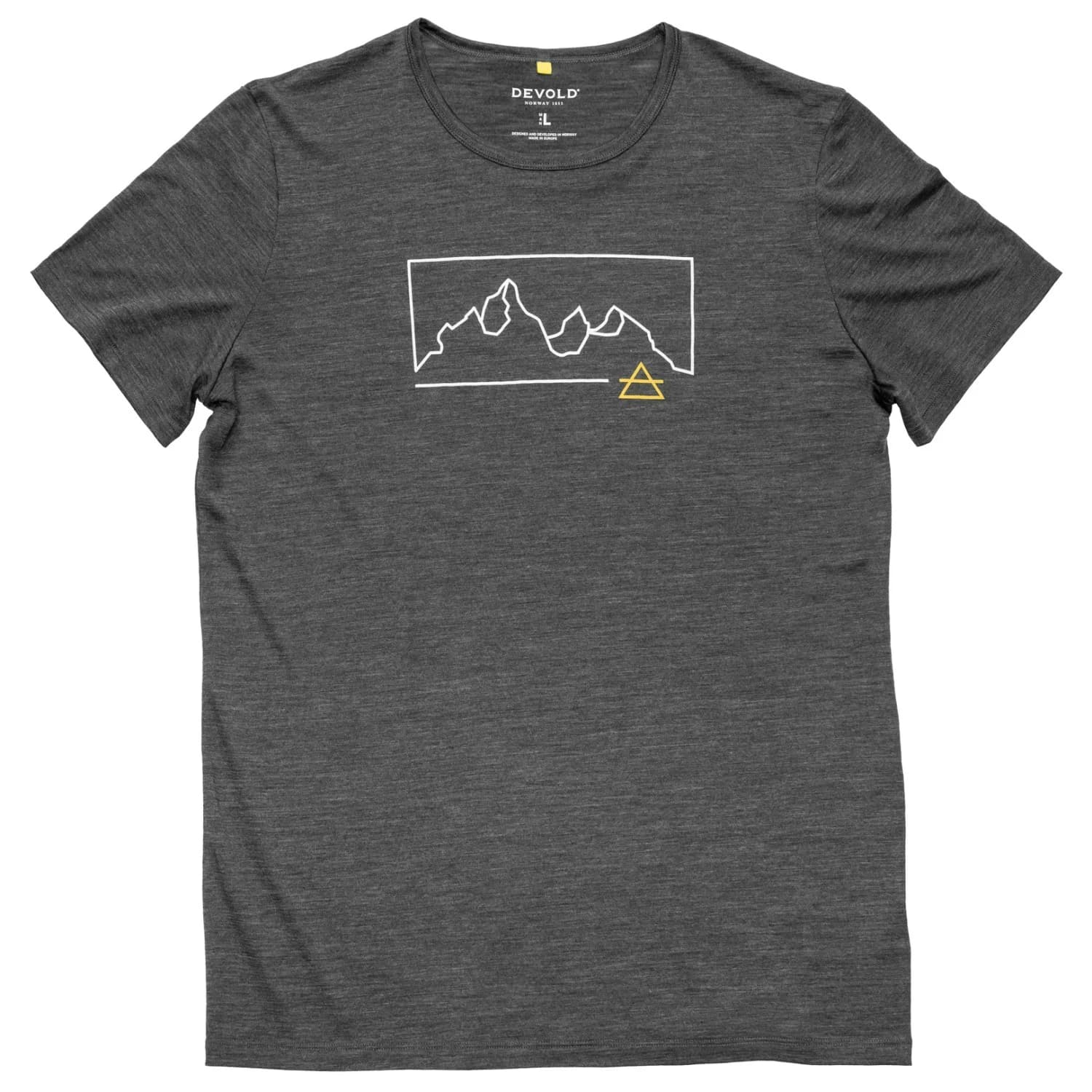 Мъжка мериносова блуза Devold Active Outline Tee Merino shirt - Anthracite