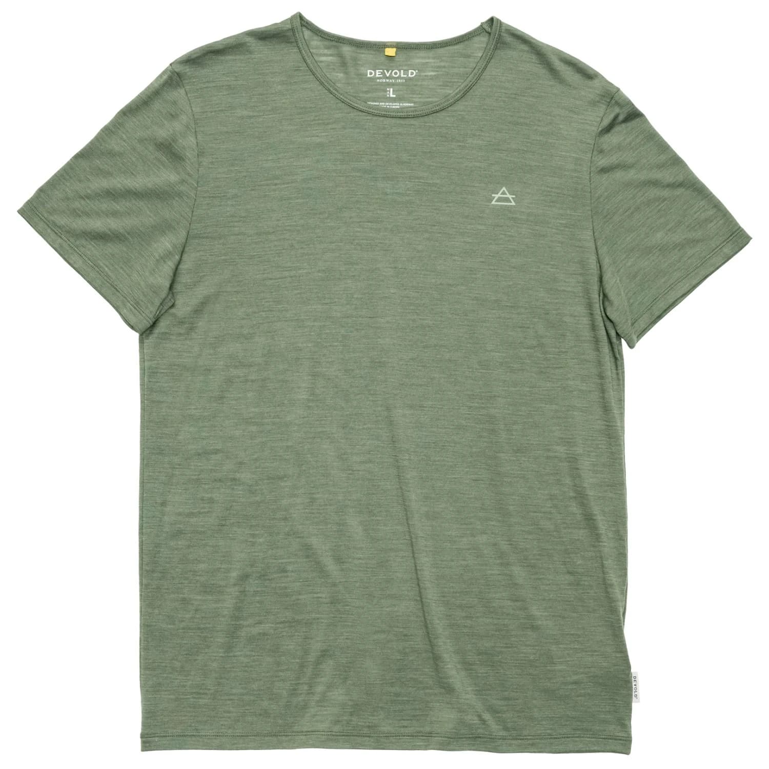 Мъжка мериносова блуза Devold Active Tee Merino shirt - Forest