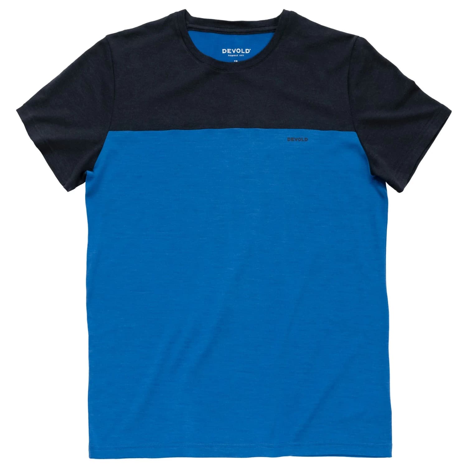 Мъжка мериносова блуза Devold Classic Linear Tee Merino shirt - Royal / Ink