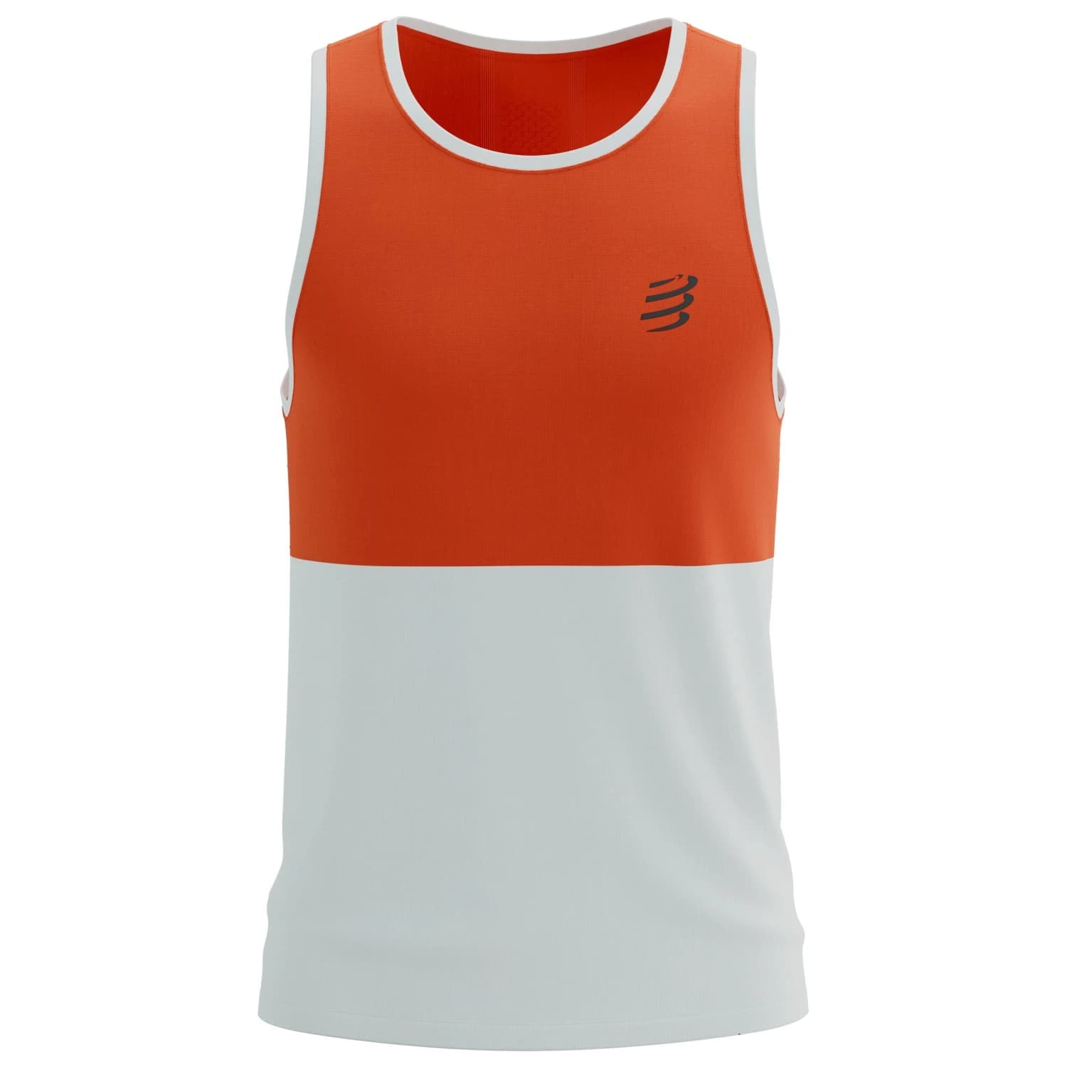 Мъжка тениска Compressport Performance Singlet Running shirt - Tigerlily / Star White