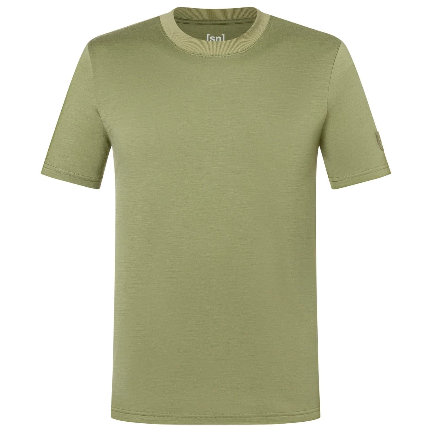 Мъжка мериносова блуза super.natural Casual Rib Bio Jersey Tee Merino shirt - Sage