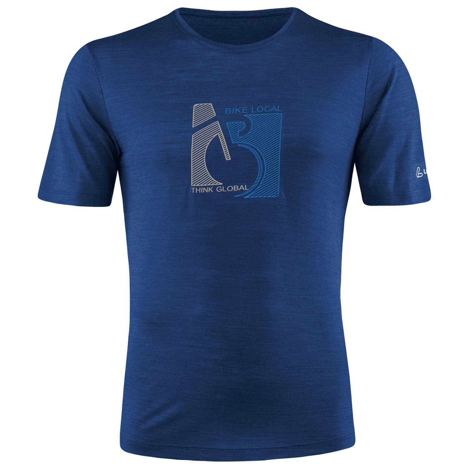 Мъжка мериносова блуза Löffler Printshirt Bike Merino-Tencel Merino shirt - Navy