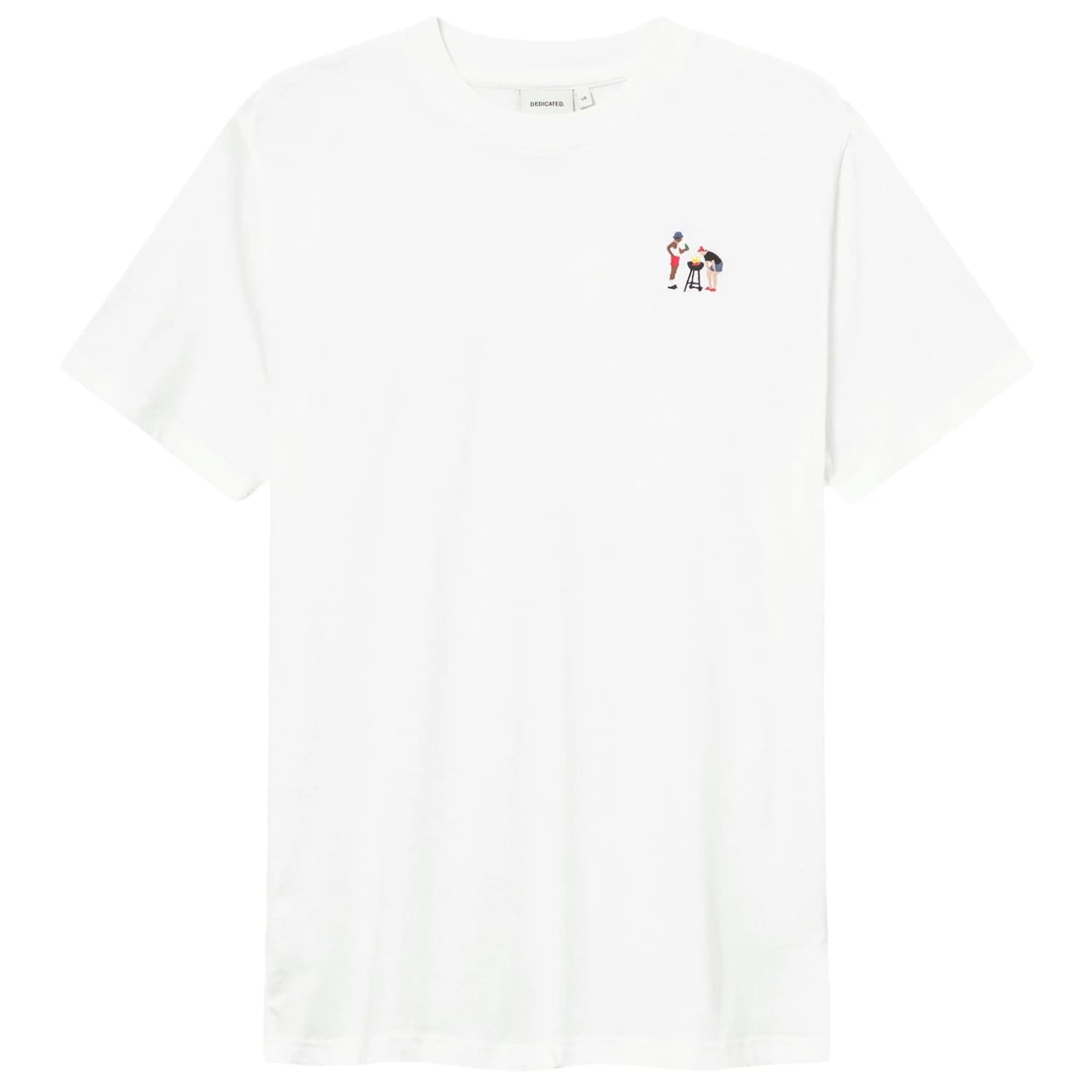 Мъжка тениска Dedicated T-Shirt Stockholm BBQ Emb T-shirt - White