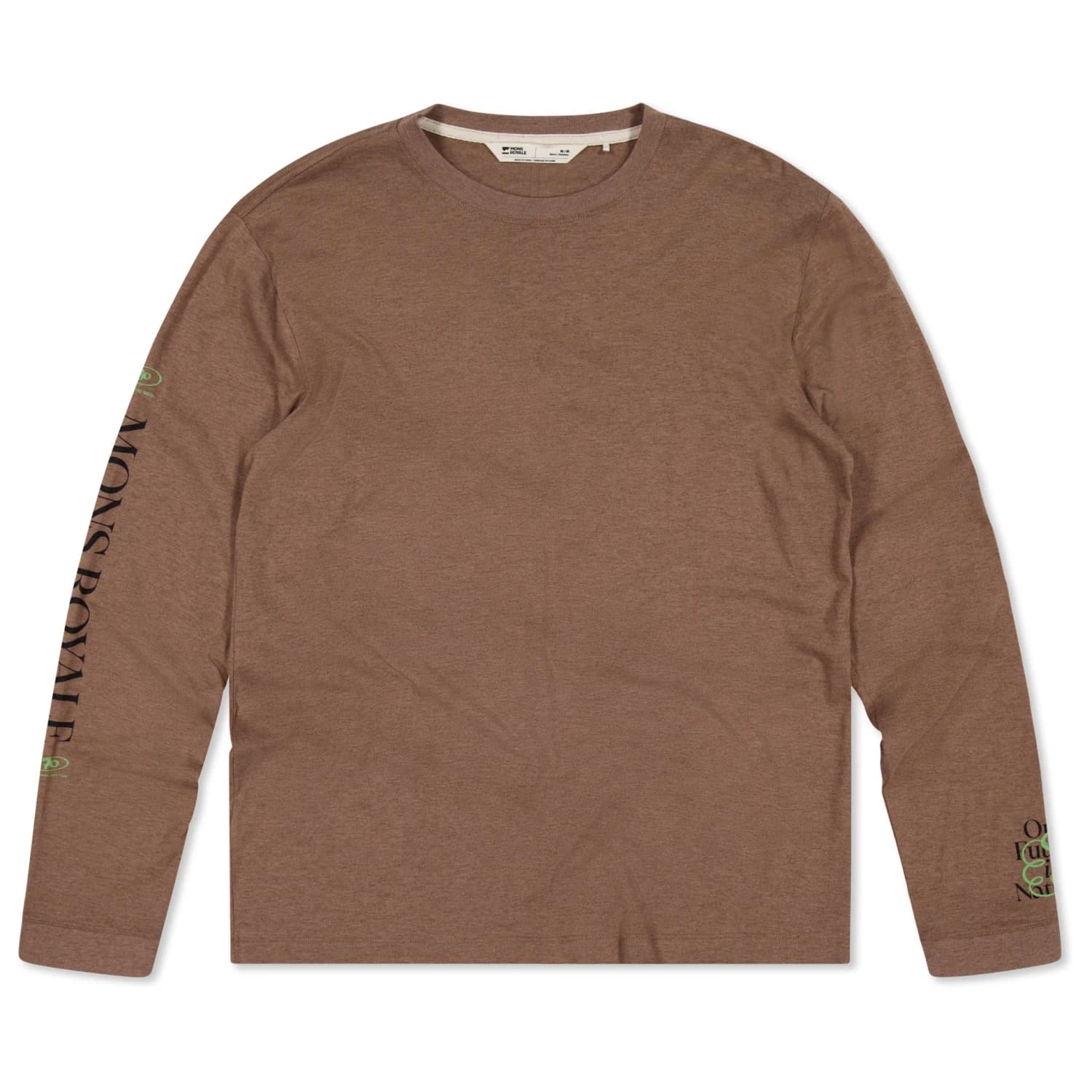 Мъжка блуза с дълъг ръкав Mons Royale Yonder Merino Organic Cotton L/S Longsleeve - Mocha