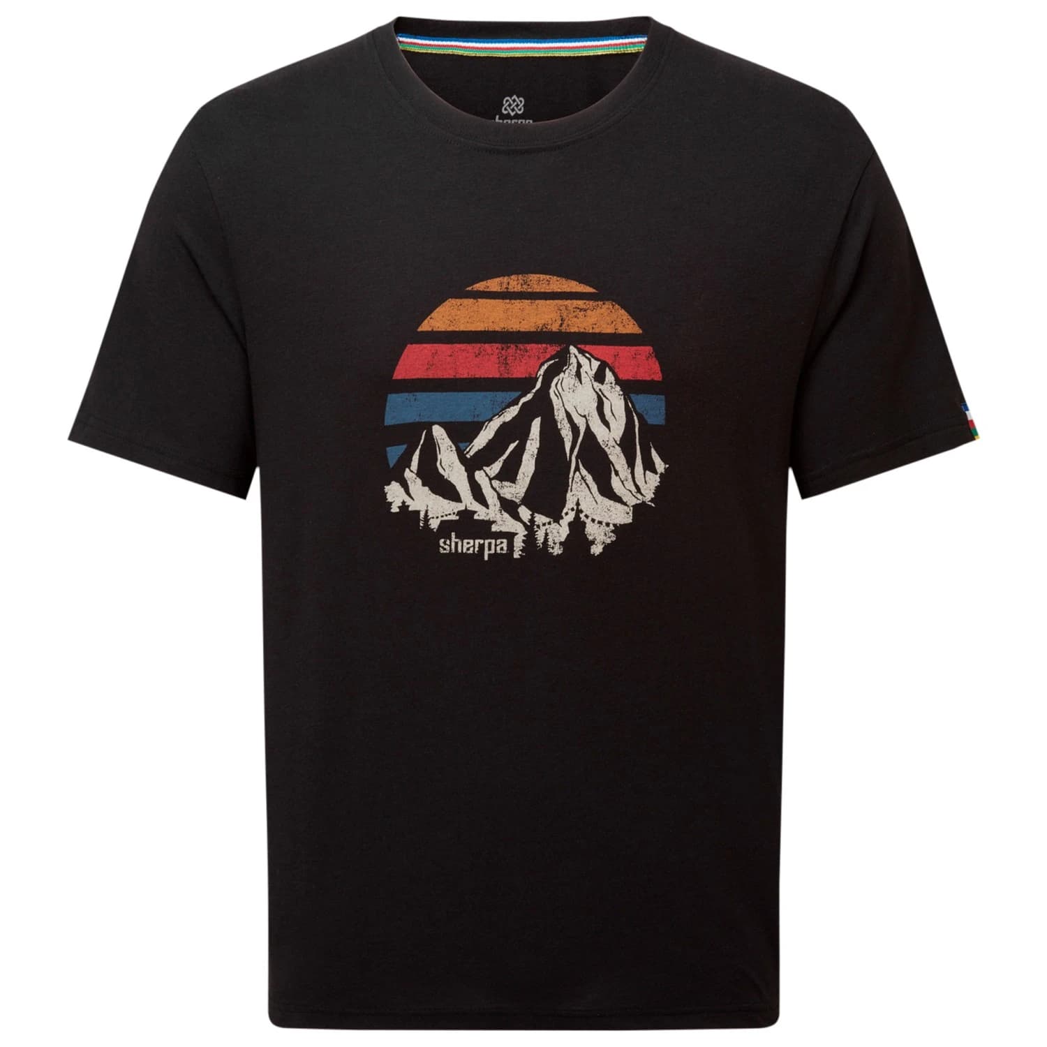 Мъжка тениска Sherpa Bali Retro Sunset Tee T-shirt - Black