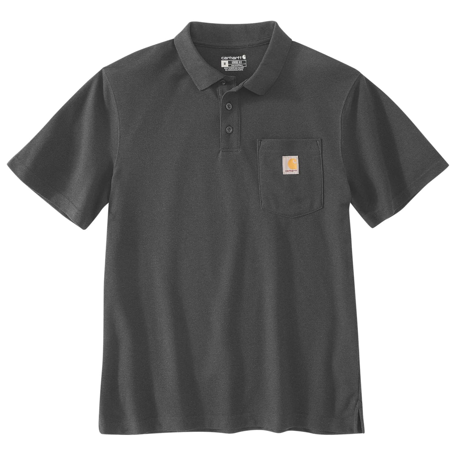 Мъжка поло тениска Carhartt Midweight S/S Pocket Polo shirt - Carbon Heather