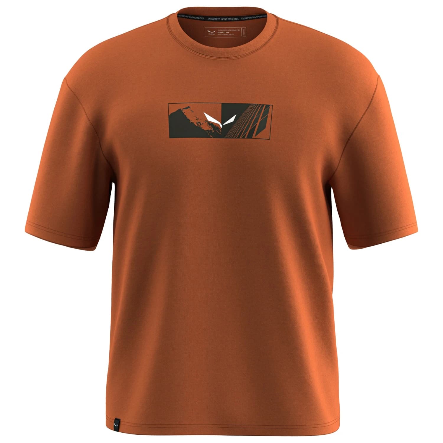 Мъжка спортна тениска Salewa Eagle Hybrid Loose T-Shirt Sport shirt - Bombay Brown