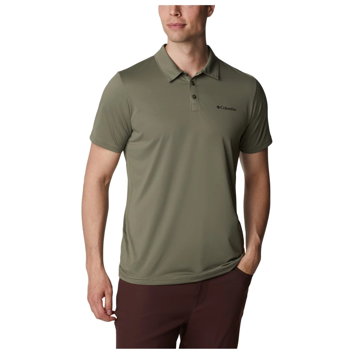 Мъжка поло тениска Columbia Columbia Hike Polo shirt - Stone Green
