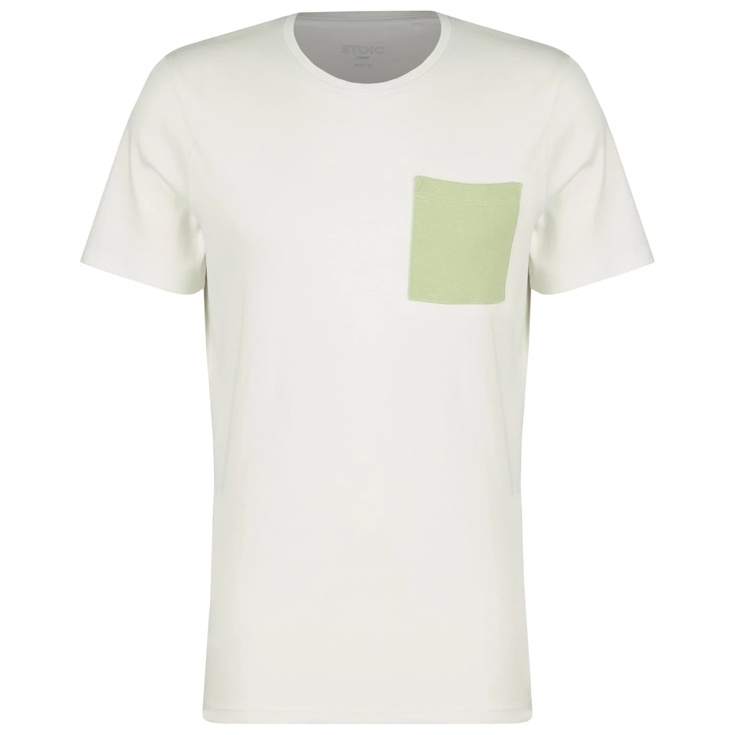 Мъжка тениска Stoic Hemp30 AmalSt. Pocket Tee T-shirt - Blanc White / Tender Green