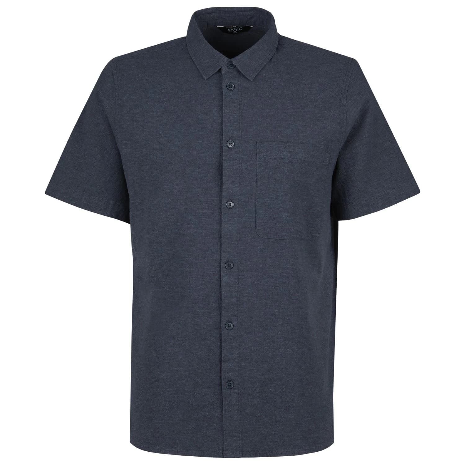 Мъжка риза с копчета Stoic Hemp54 BjurholmSt. S/S Shirt - Midnight Grey