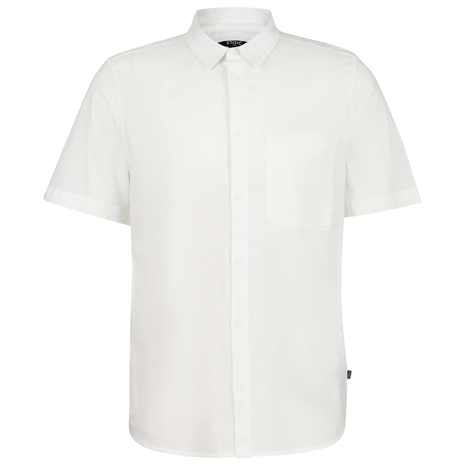 Мъжка риза с копчета Stoic Hemp54 BjurholmSt. S/S Shirt - Blanc White