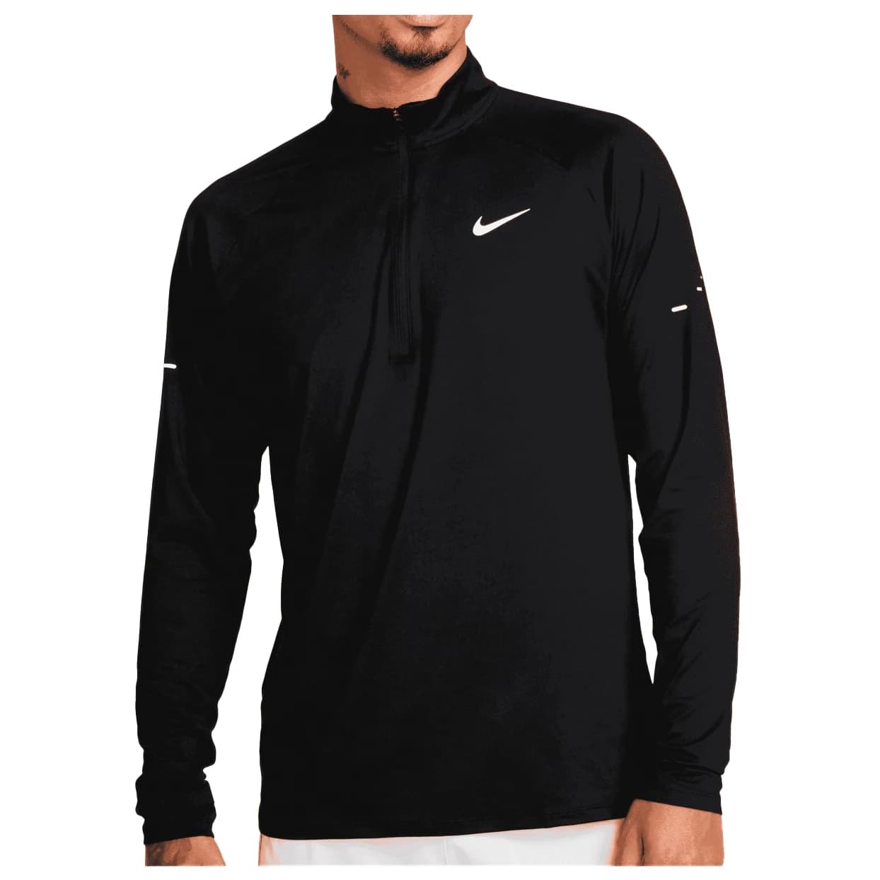 Мъжка тениска Nike Stride Dri-Fit 1/2-Zip Midlayer Running Top Running shirt - Black / Reflective Silver