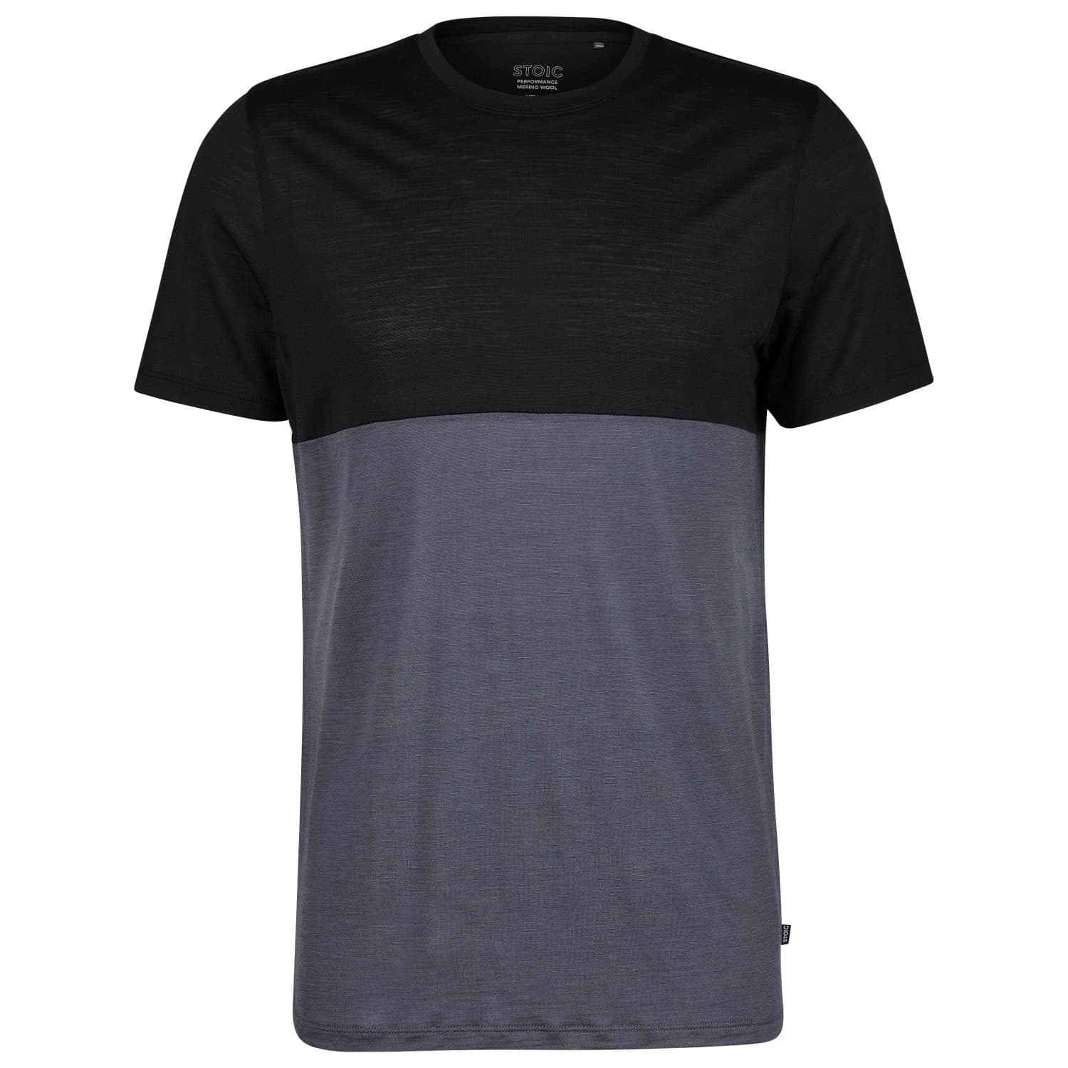 Мъжка мериносова блуза Stoic MerinoChill MMXX. Göteborg Colorblock Tee Merino shirt - Black / Midnight Grey