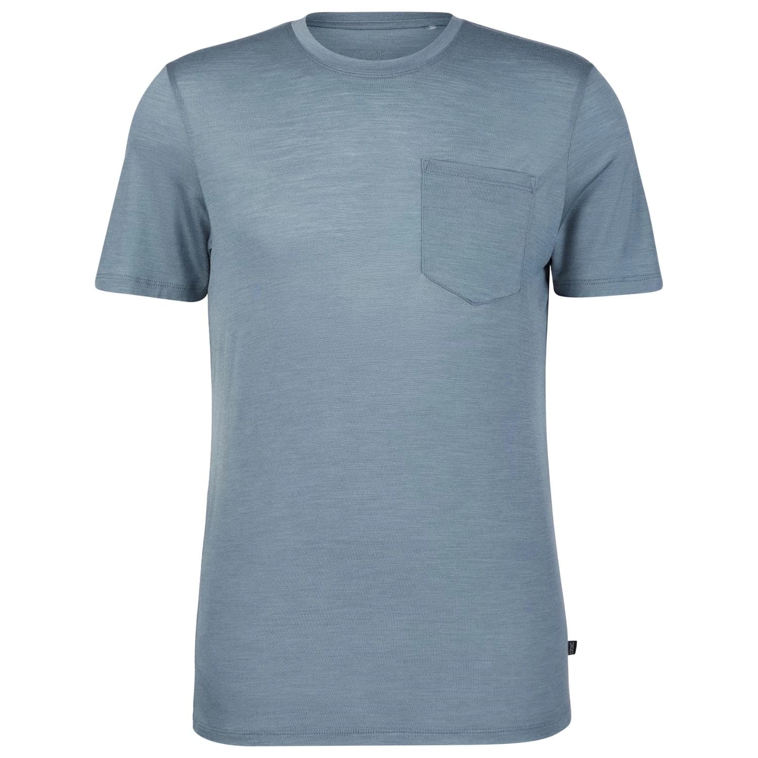 Мъжка мериносова блуза Stoic MerinoChill MMXX. Göteborg Pocket Tee Merino shirt - Ocean Blue