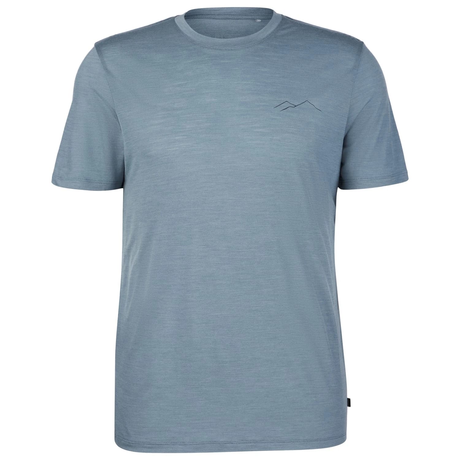 Мъжка мериносова блуза Stoic MerinoChill MMXX. Göteborg Print Tee Merino shirt - Ocean Blue