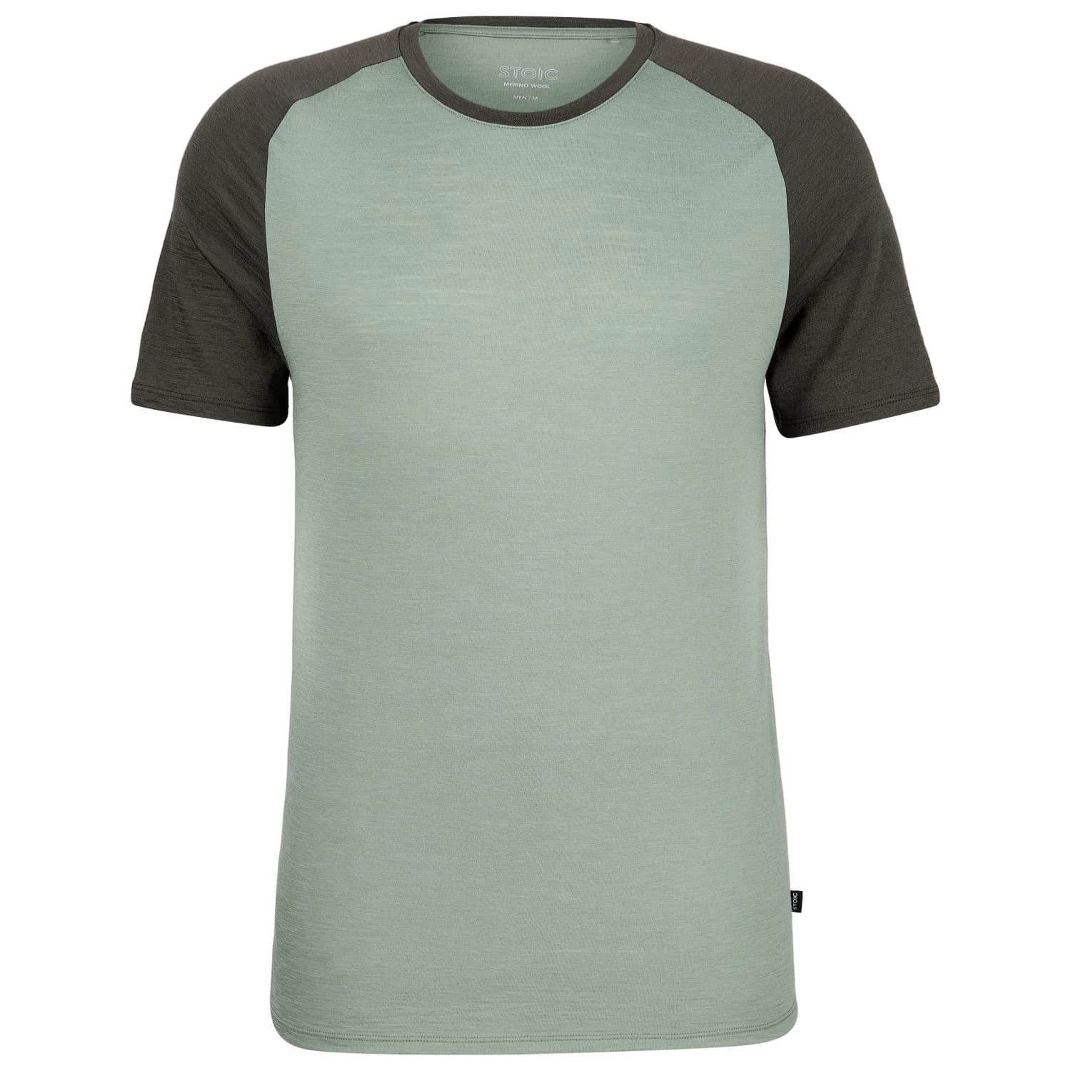 Мъжка мериносова блуза Stoic Merino155 LaholmSt. Raglan Shirt Merino shirt - Agave Green / Dark Olive