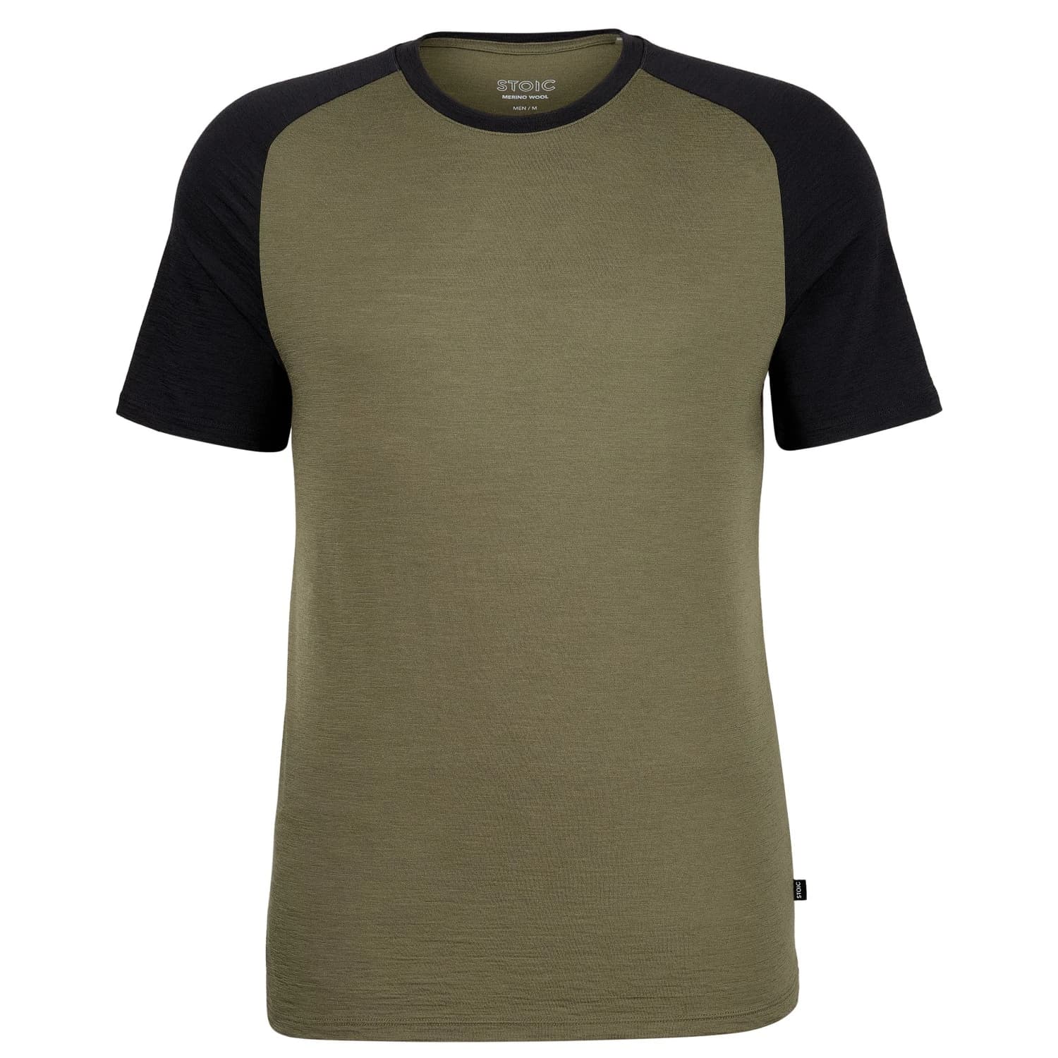 Мъжка мериносова блуза Stoic Merino155 LaholmSt. Raglan Shirt Merino shirt - Olive Green / Black