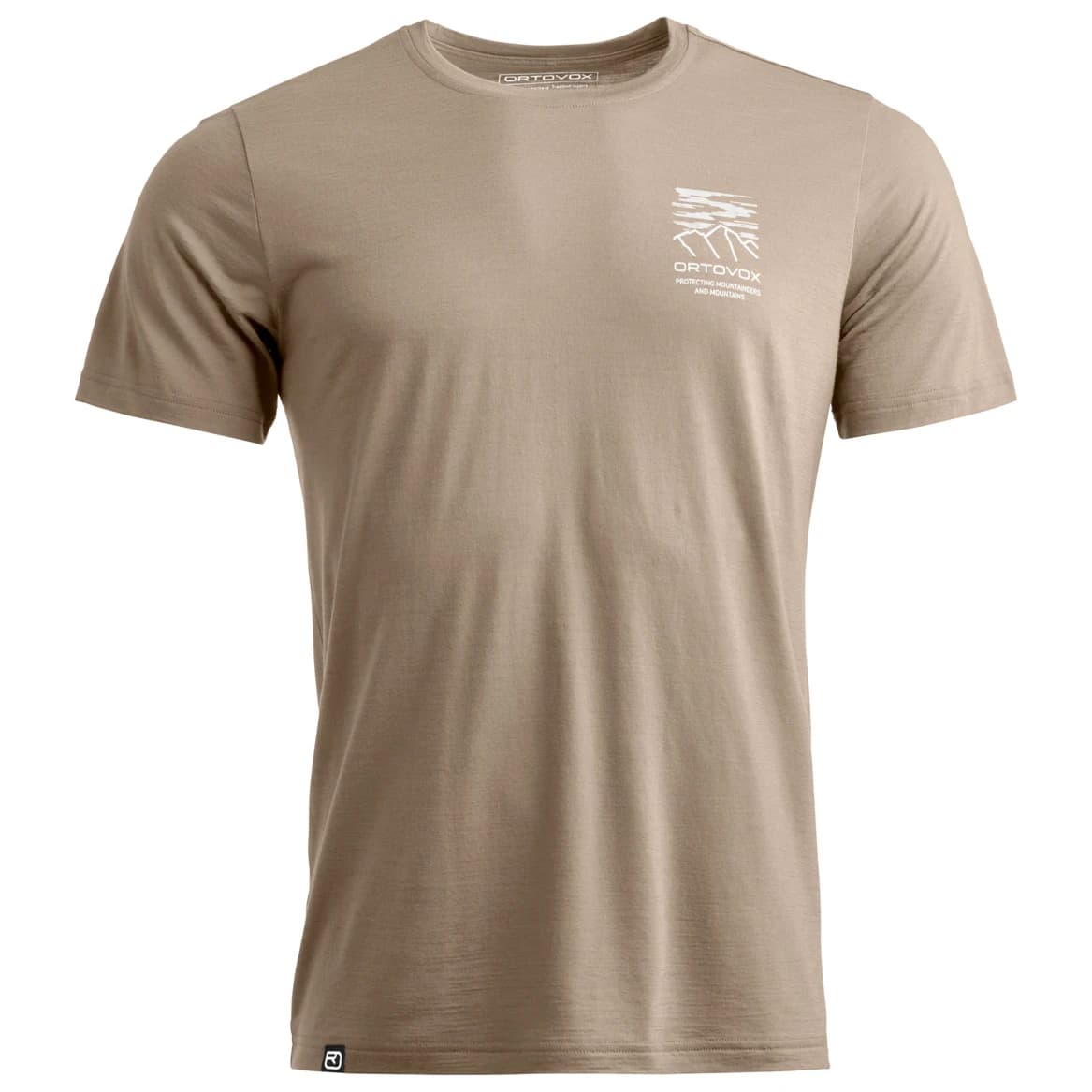 Мъжка мериносова блуза Ortovox 150 Cool Mountain Mission T-Shirt Merino shirt - Grey Sand